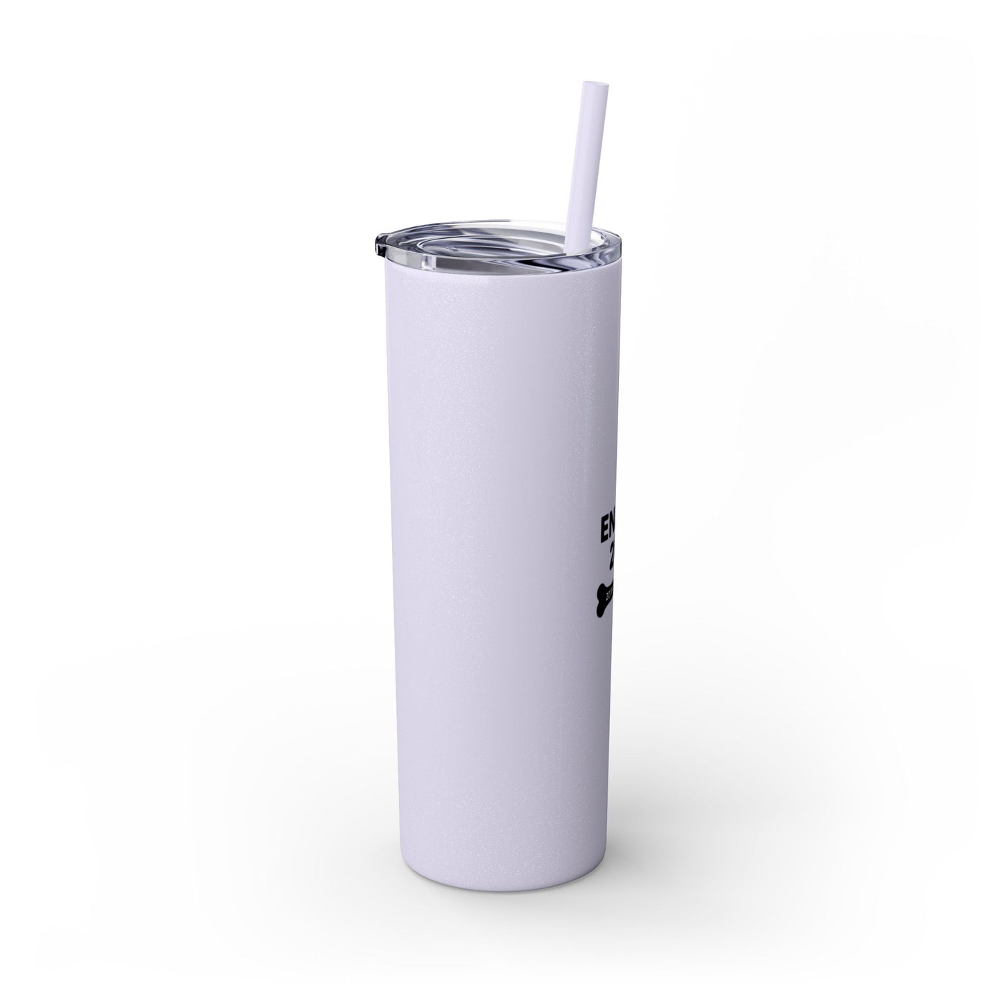 Personalized Skinny Tumbler with Straw, Perfect for Dog Lovers, Enjoy 207, Travel Mug, Gift Idea, Customized Drinkware