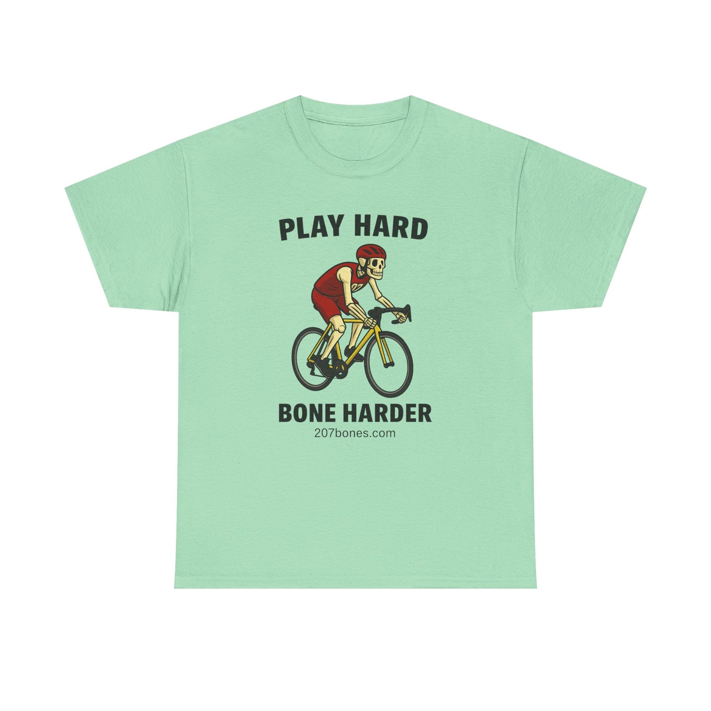 Unisex Cycling Tee - Play Hard Bone Harder