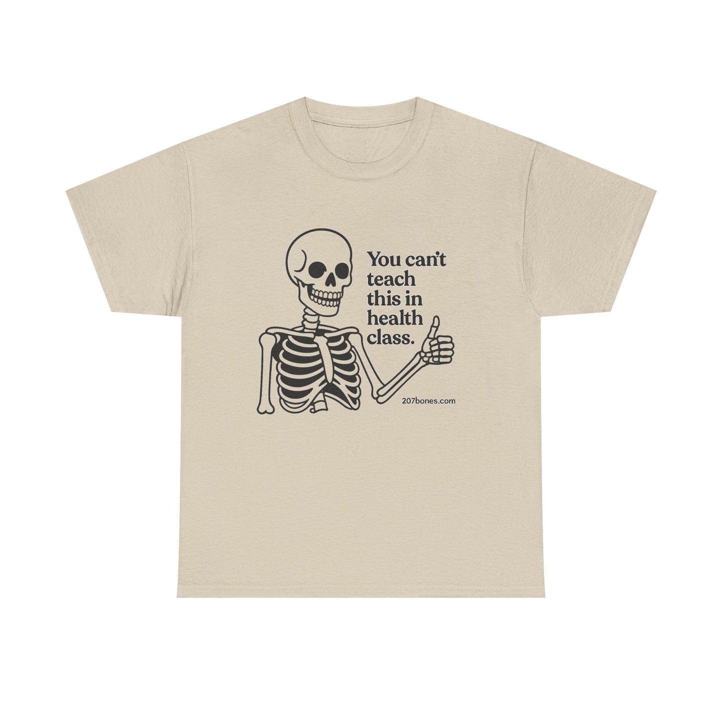 Funny Skeleton Health Class Tee, Unisex Humor Shirt, Halloween Costume, Teacher Gift, Quirky Everyday Wear, Medical Student Apparel