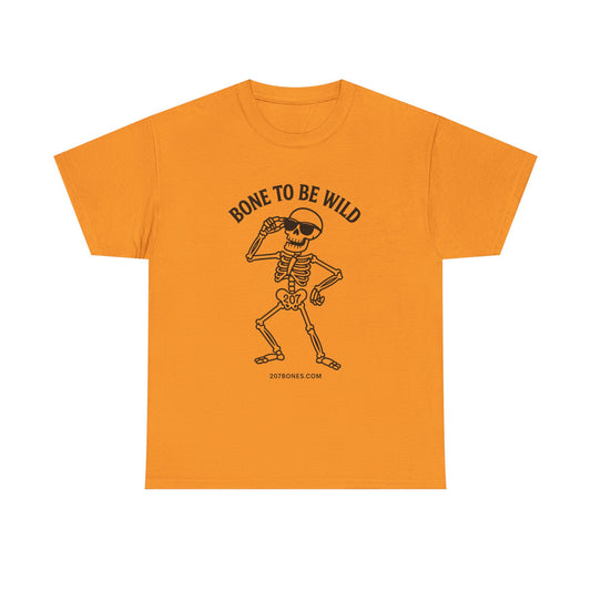 Bone to Be Wild Skeleton Tee, Unisex Cotton Shirt, Festival Wear, Halloween Shirt, Casual Summer Top
