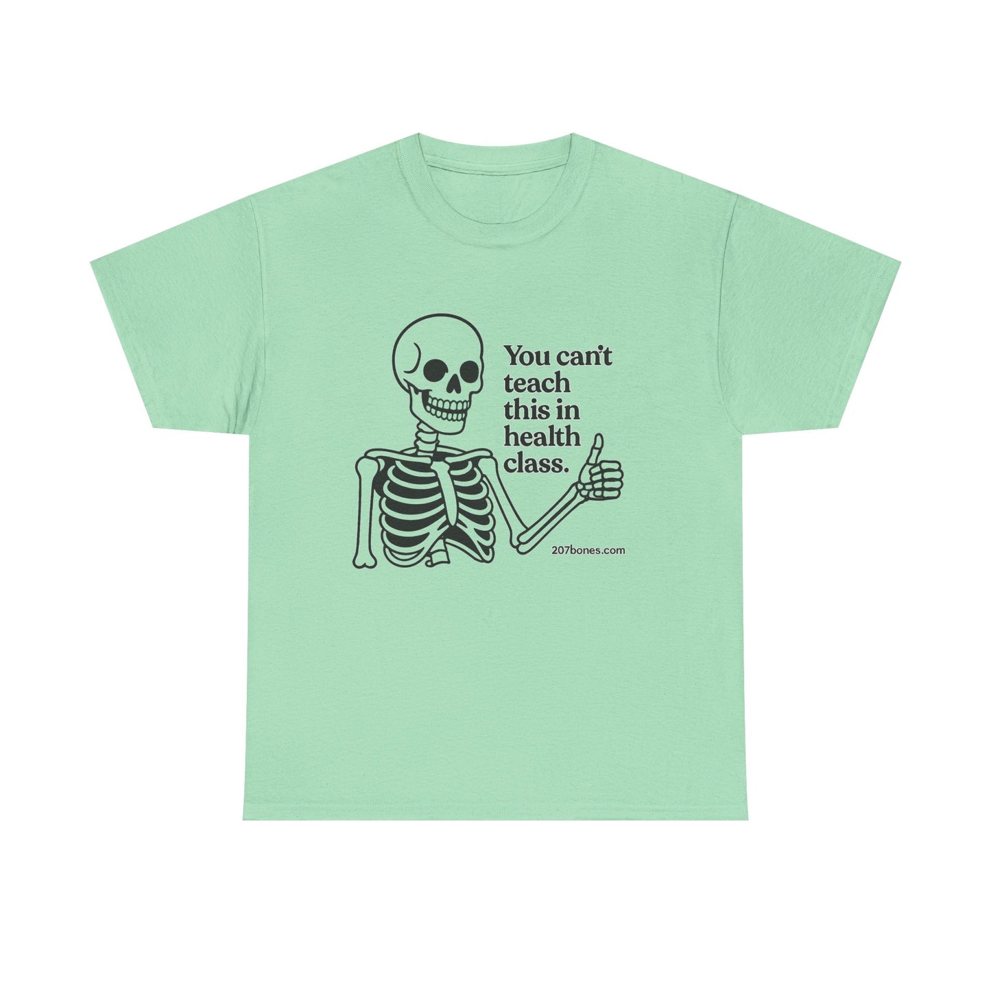 Funny Skeleton Health Class Tee, Unisex Humor Shirt, Halloween Costume, Teacher Gift, Quirky Everyday Wear, Medical Student Apparel