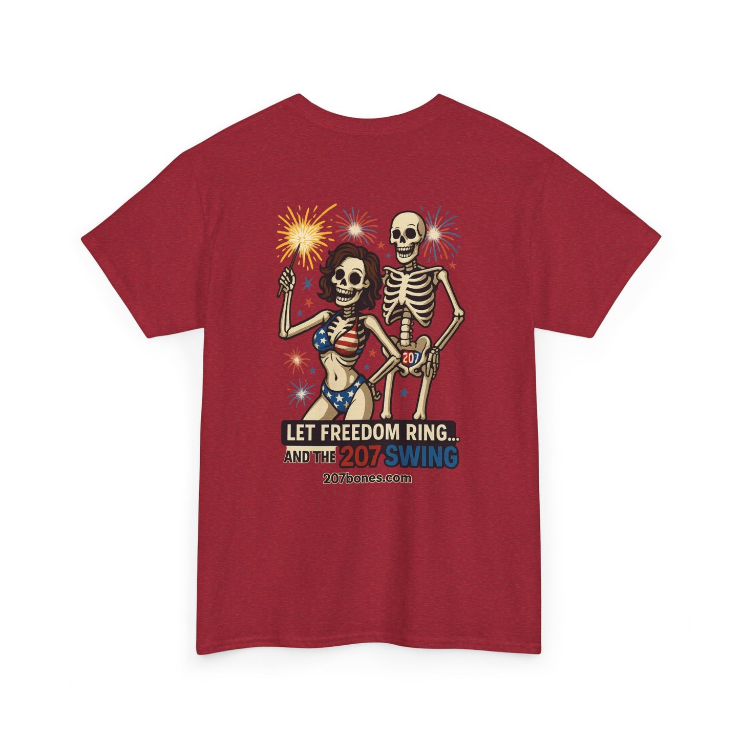 Patriotic Skull Tee, Unisex Cotton Shirt, Funny 4th of July Gift, Unique Graphic T-Shirt, Casual Summerwear