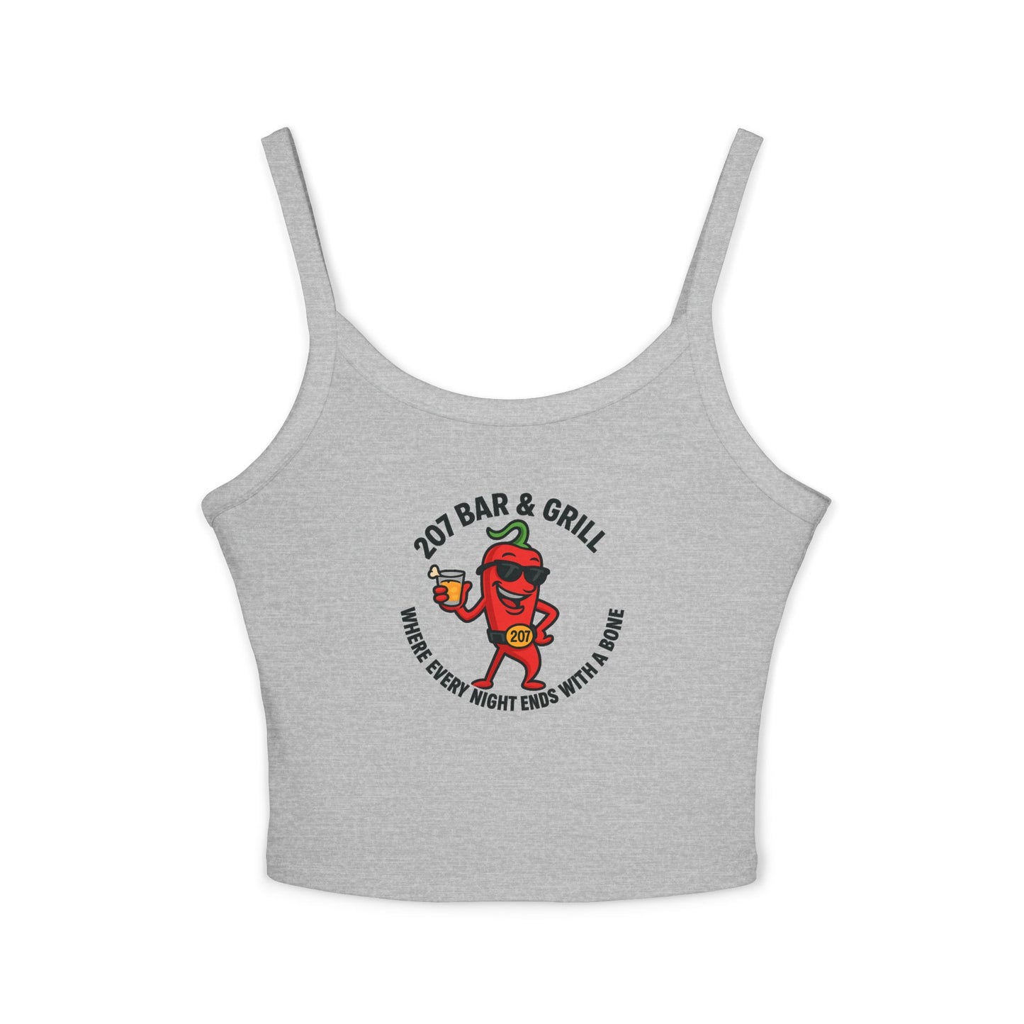 Fun Fiesta Spaghetti Strap Tank Top - Casual Summer Wear, Party Top, Gift for Food Lovers, Bar & Grill Theme, Summer Celebrations