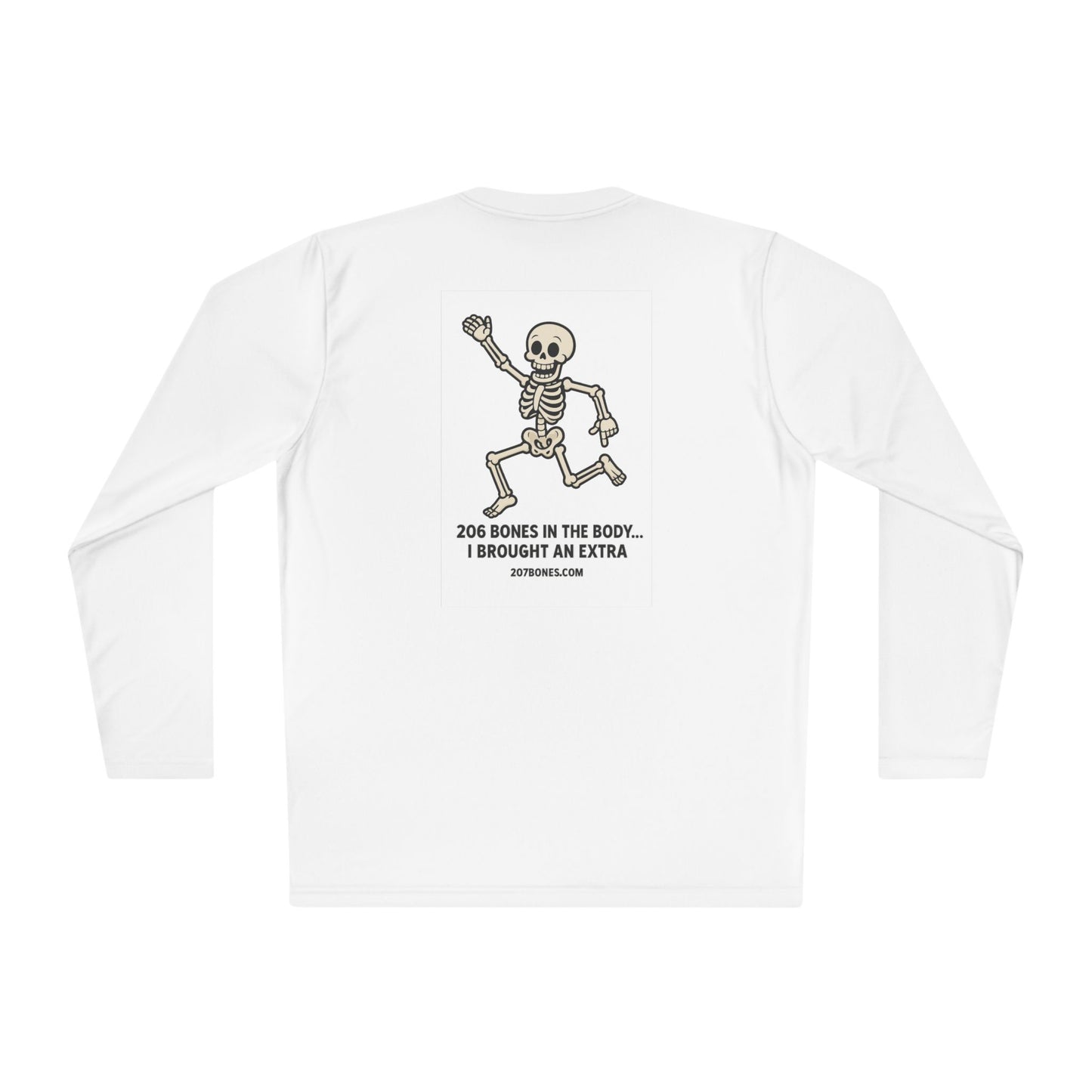Skeleton Graphic Long Sleeve Tee, Fun Casual Shirt, Unique Gift for Halloween, Unisex Apparel, Jokes and Humor Tee