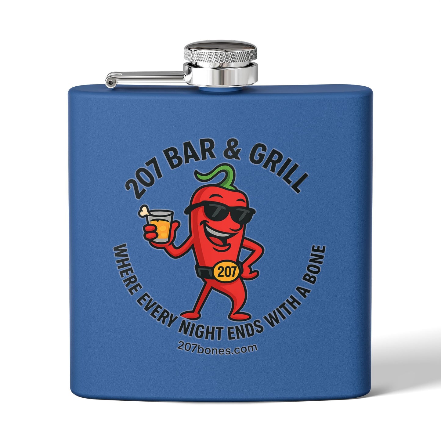 Chili Pepper Flask | 6oz Stainless Steel Flask | Funny Gift | Bar Accessory | Party Favor | Tailgating