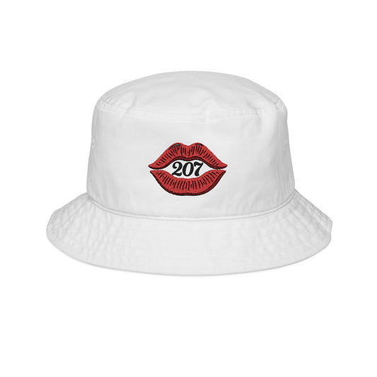 Embroidered Kiss Bucket Hat - Trendy Summer Accessory, Stylish Gift for Her, Beachwear, Festival Hat, Casual Outfit