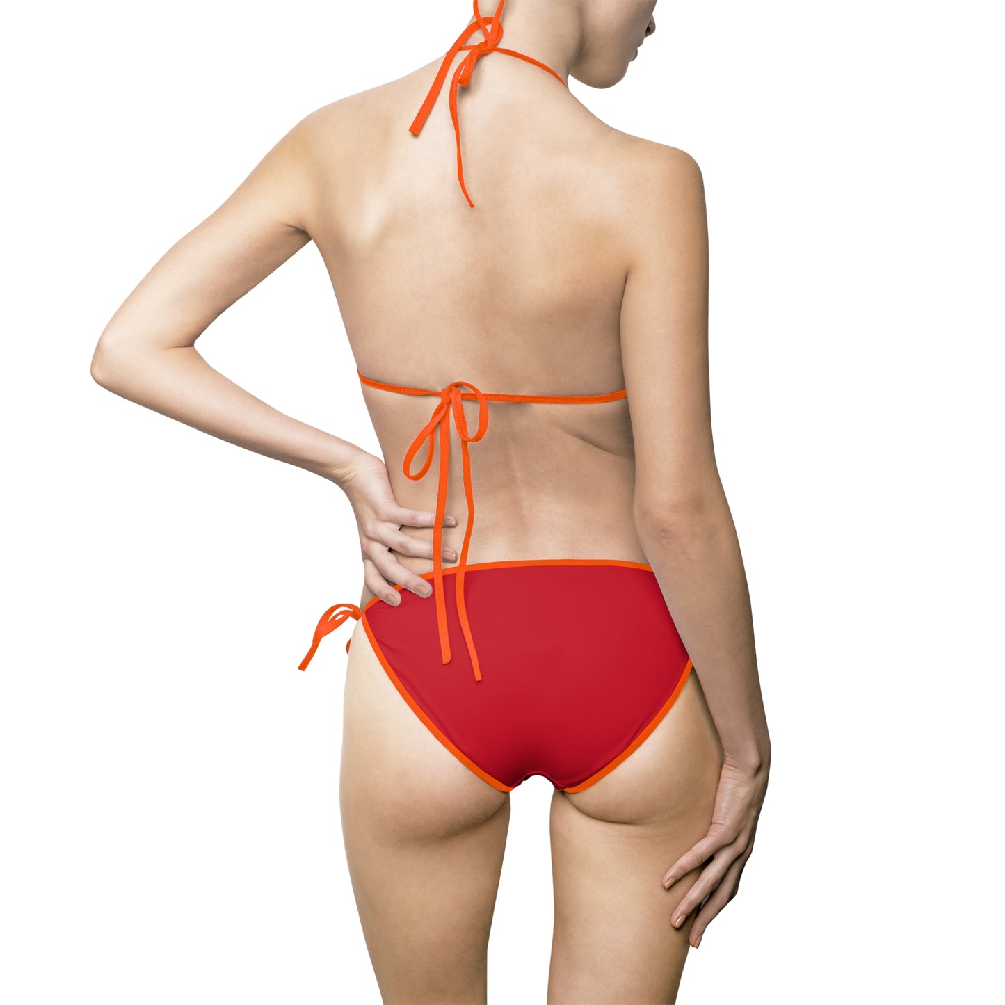 Kiss Mark Women's Bikini Swimsuit, Beachwear, Summer Swimwear, Pool Party Outfit, Valentine's Day Gift, AOP