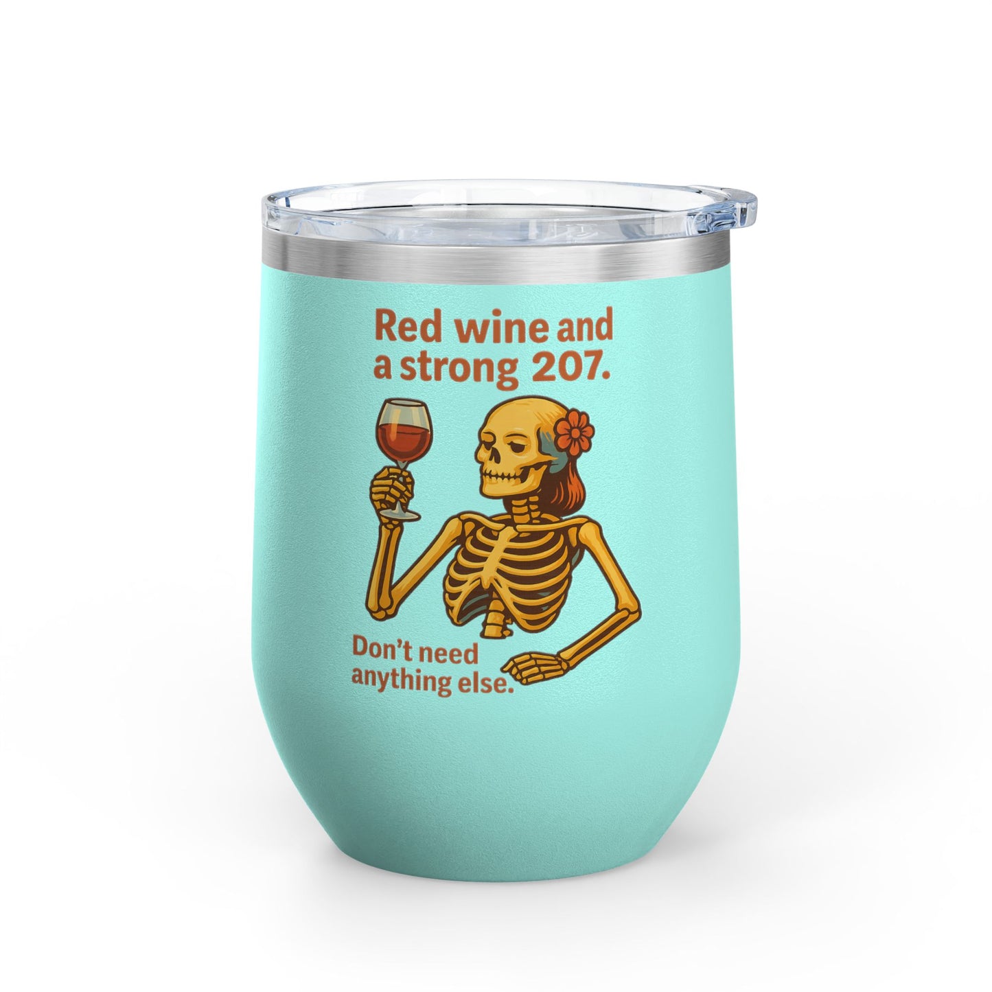 Whimsical Wine Tumbler, Fun Skeleton Design, Perfect for Parties, Gifts for Wine Lovers, Unique Drinkware for Celebrations
