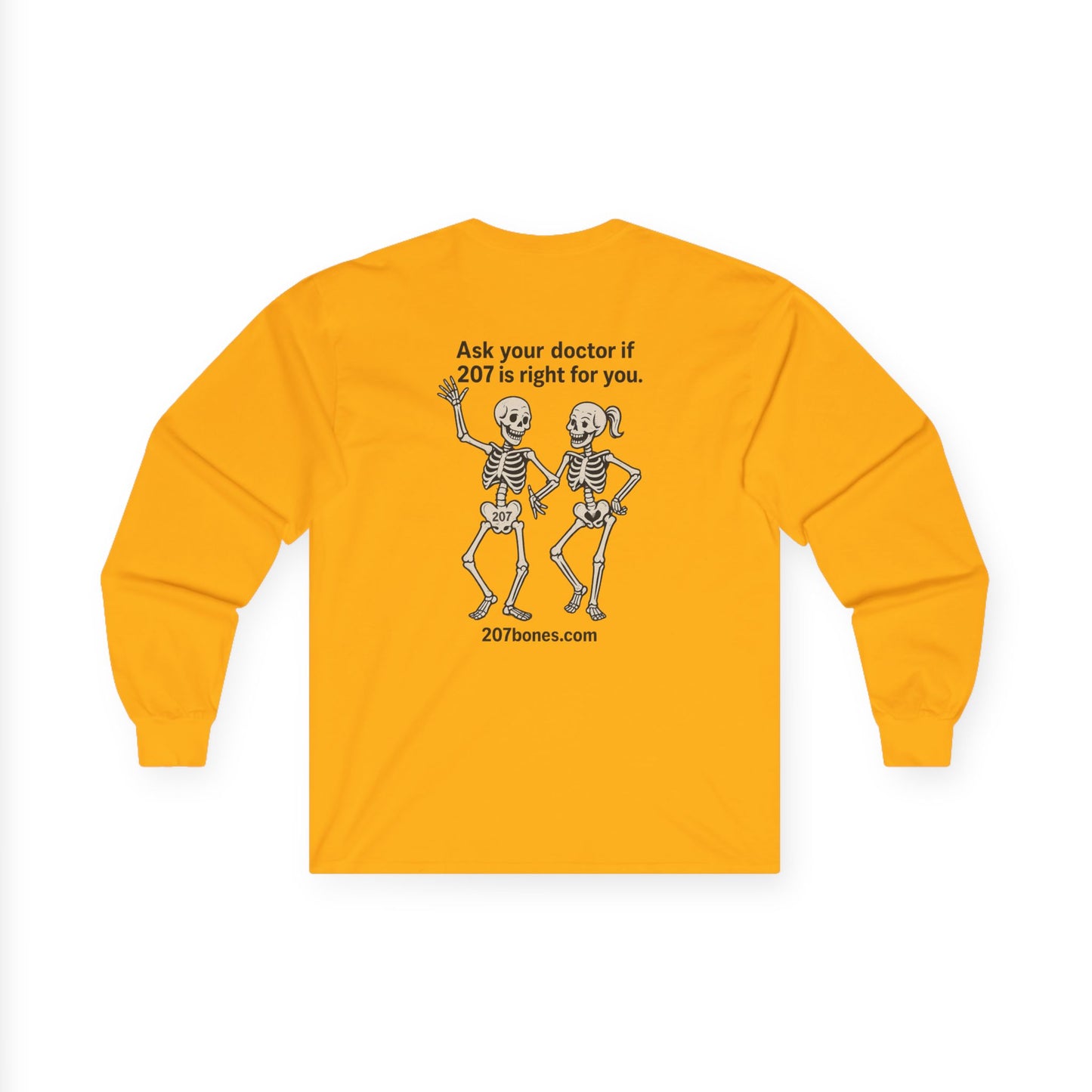 Funny Skeleton Long Sleeve Tee, Unisex Halloween Shirt, Comfy Casual Wear, Unique Gift for Doctors, Medical Humor Tee, October Celebration