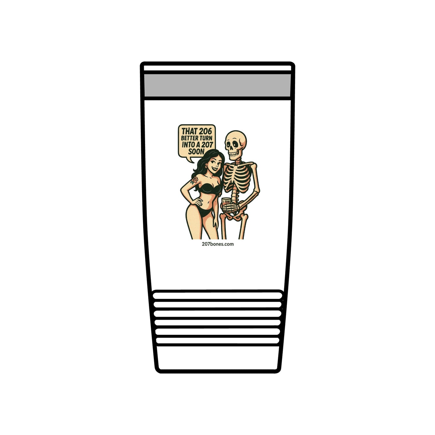 Playful Insulated Tumbler, 20oz - Perfect for Coffee Lovers, Quirky Gift, Halloween Party, Travel Mug, Unique Home Decor