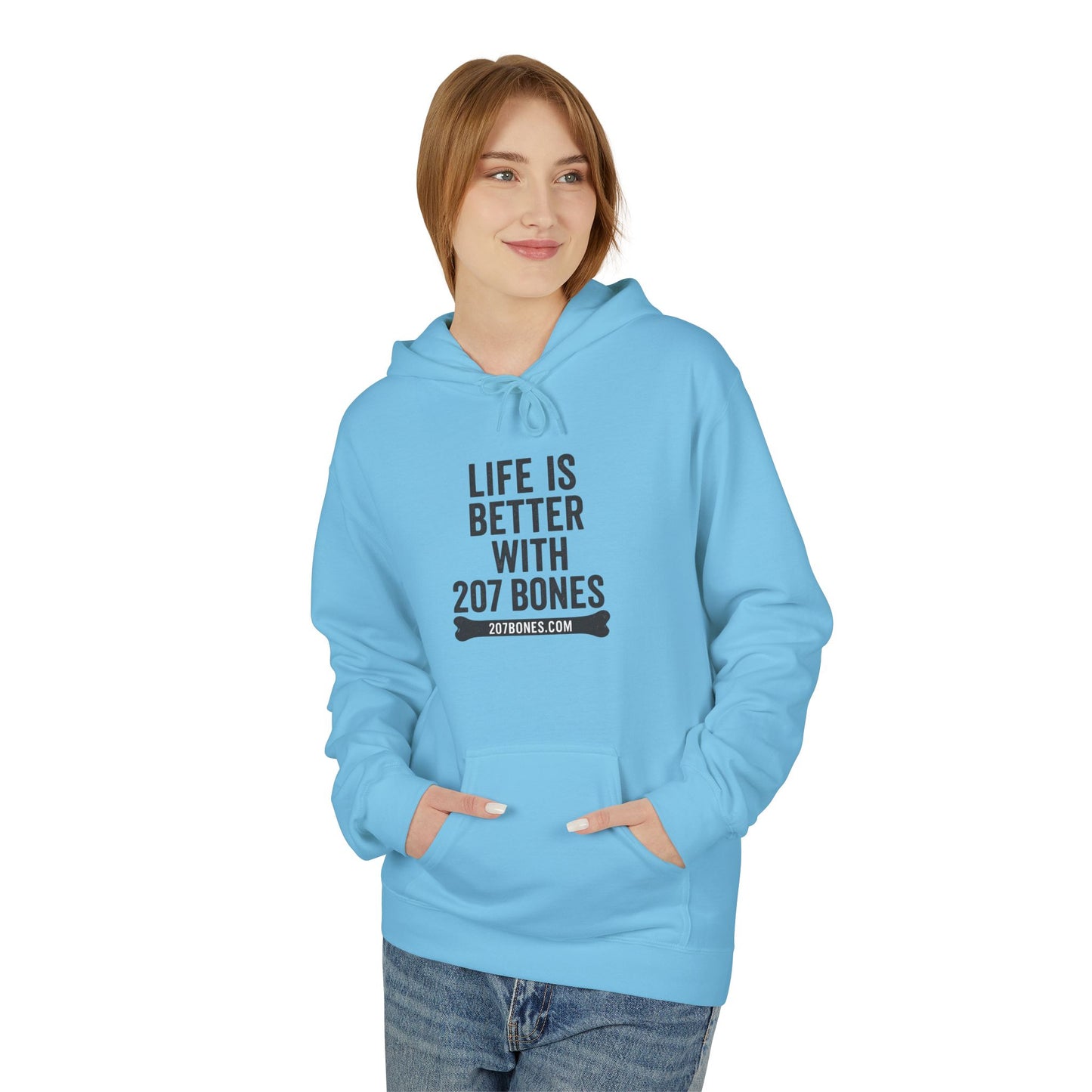 Life is Better with 207 Bones Hoodie, Unisex Softstyle Fleece Sweatshirt, Cozy Animal Lover Apparel, Gift for Pet Owners, Funny Dog [...]
