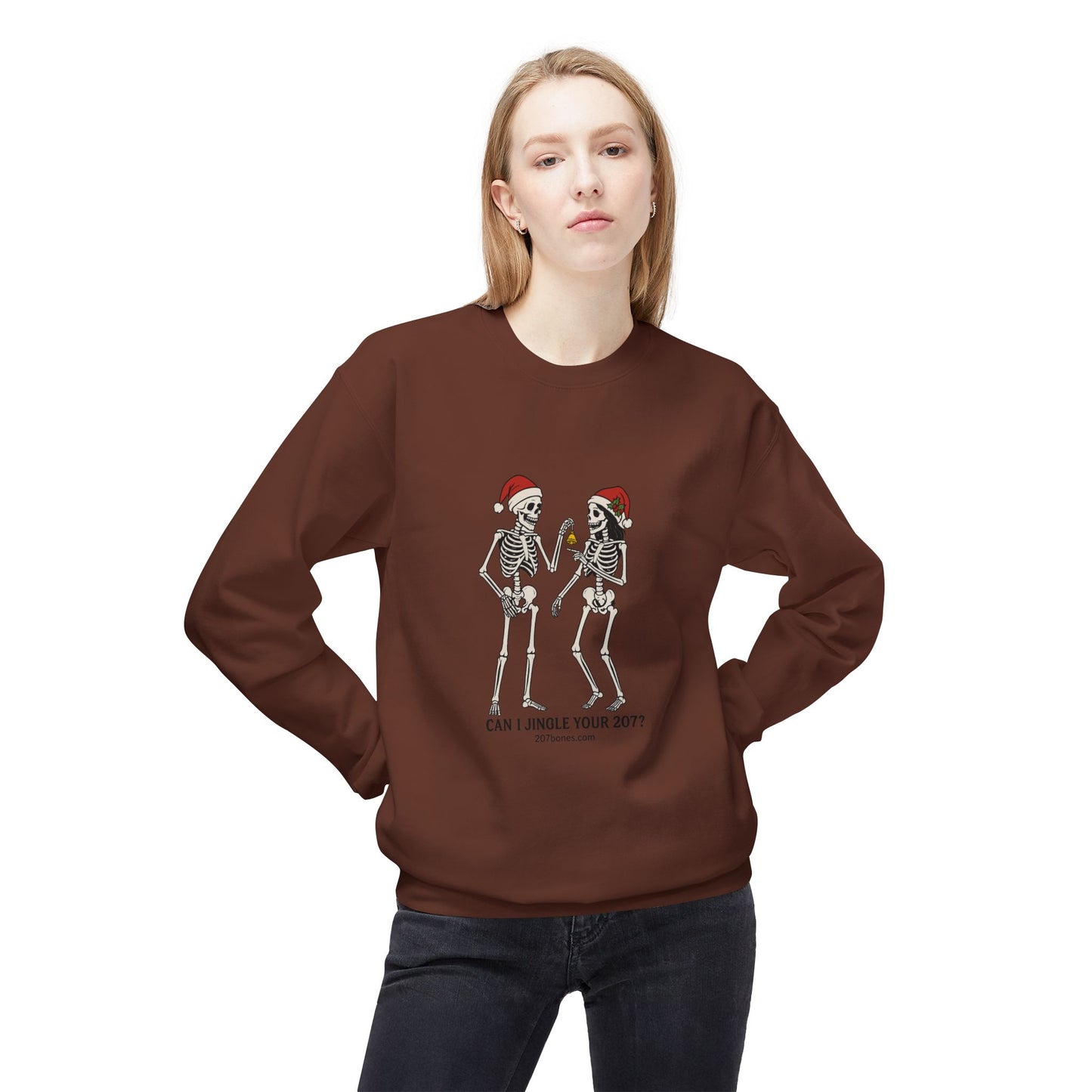 Skeletons Jingle Christmas Sweatshirt, Holiday Gift, Unisex Crewneck, Skeleton Christmas Jumper, Funny Xmas Sweatshirt