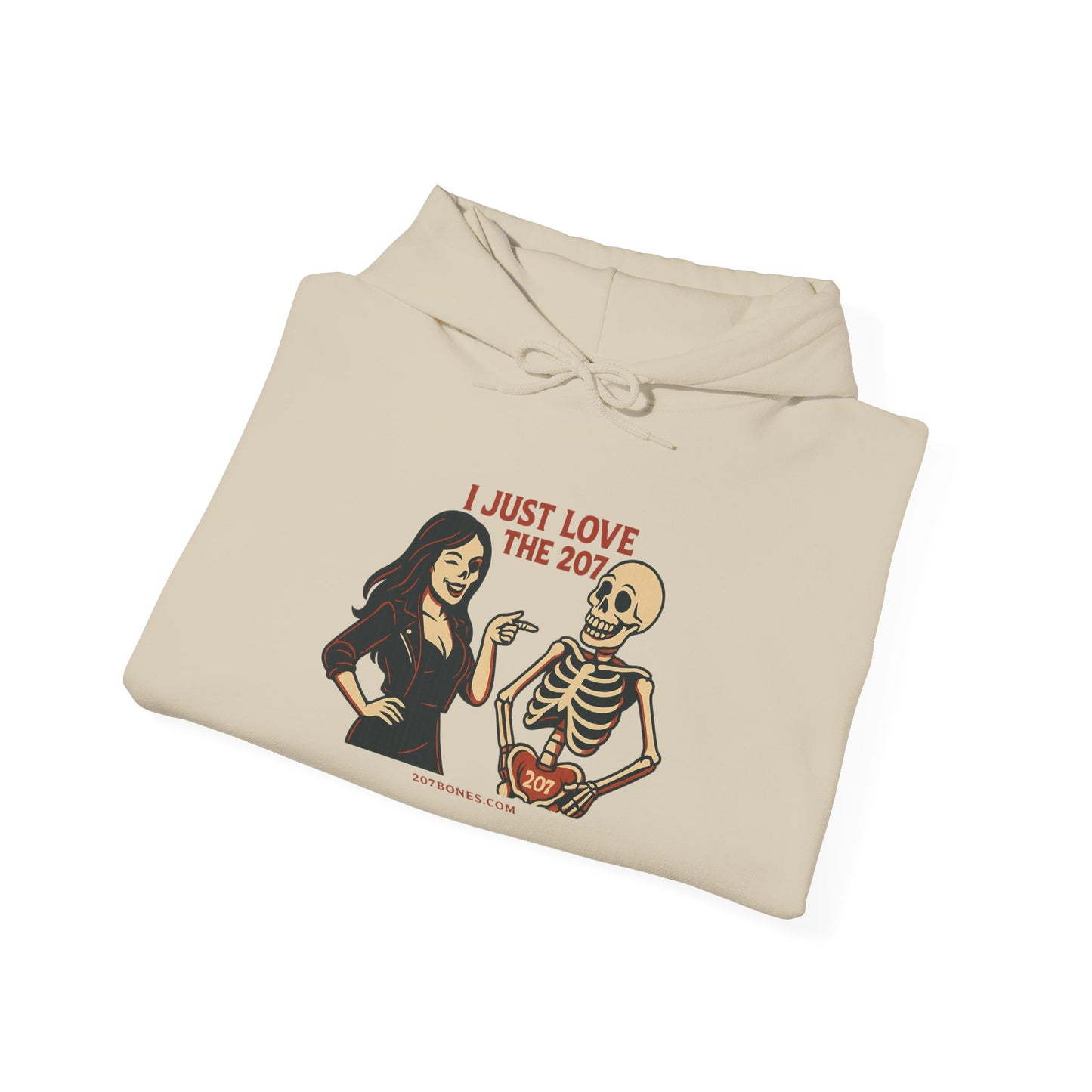 Skeleton Love Hoodie for Halloween, Cozy Unisex Sweatshirt, Fun October Fashion, Perfect Gift for Spooky Season, Trendy Fall Apparel