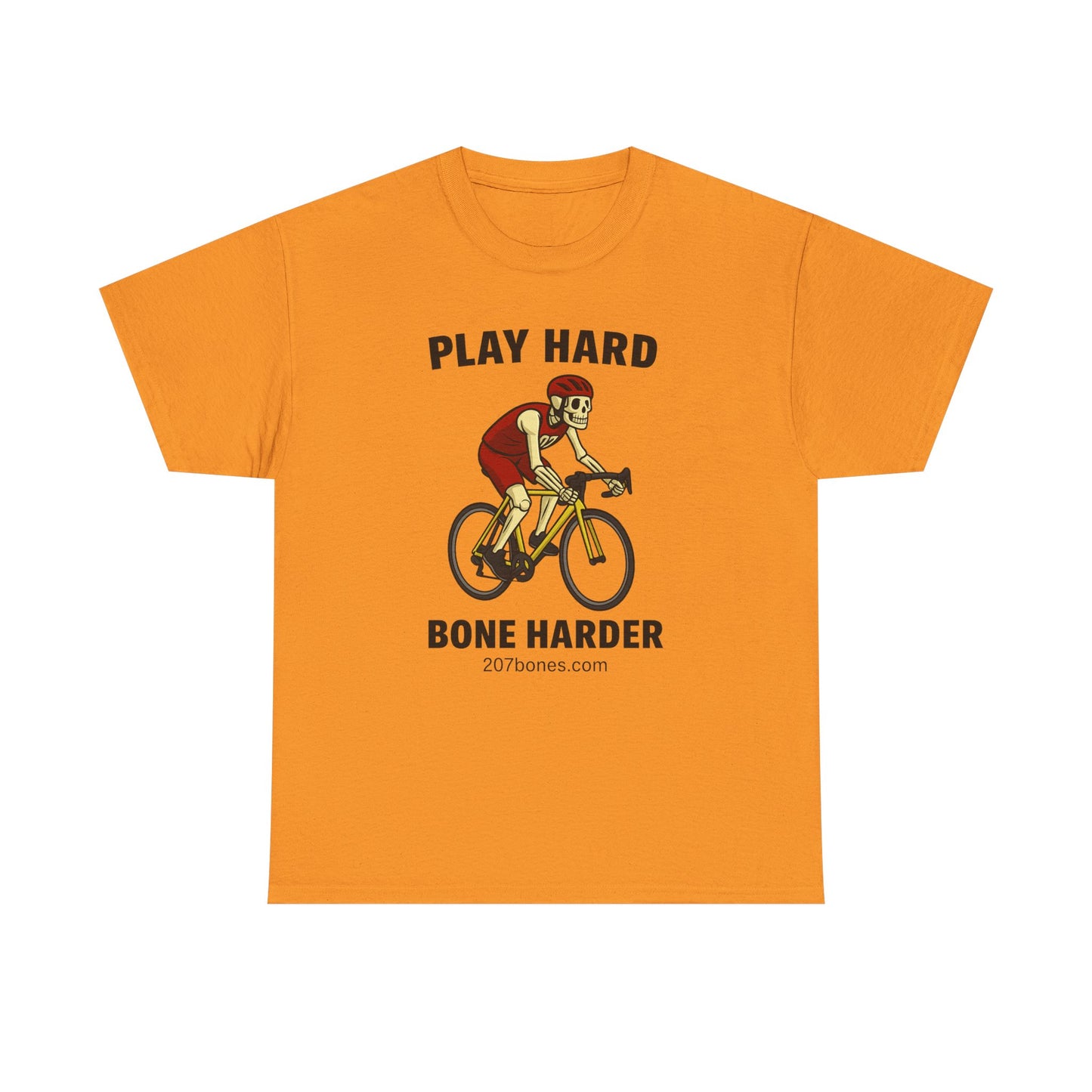 Unisex Cycling Tee - Play Hard Bone Harder