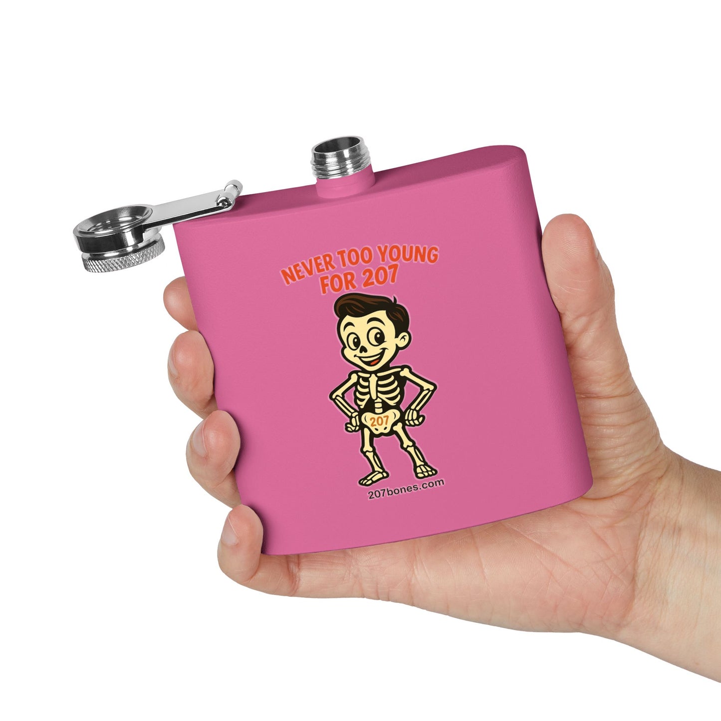 Humorous Stainless Steel Flask, 6oz - Great for Gifting, Parties, Fun Celebrations, Outdoor Adventures, Birthdays