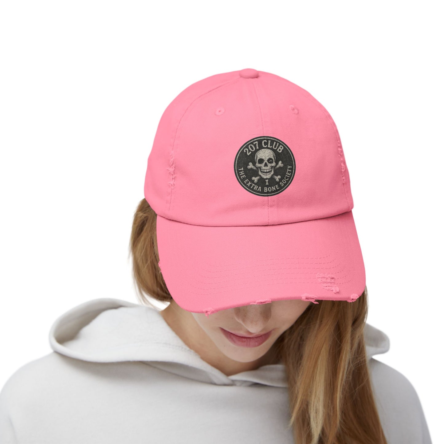 Distressed Skull Cap - Vintage Style Unisex Hat, Casual Everyday Wear, Perfect for Outdoor Adventures