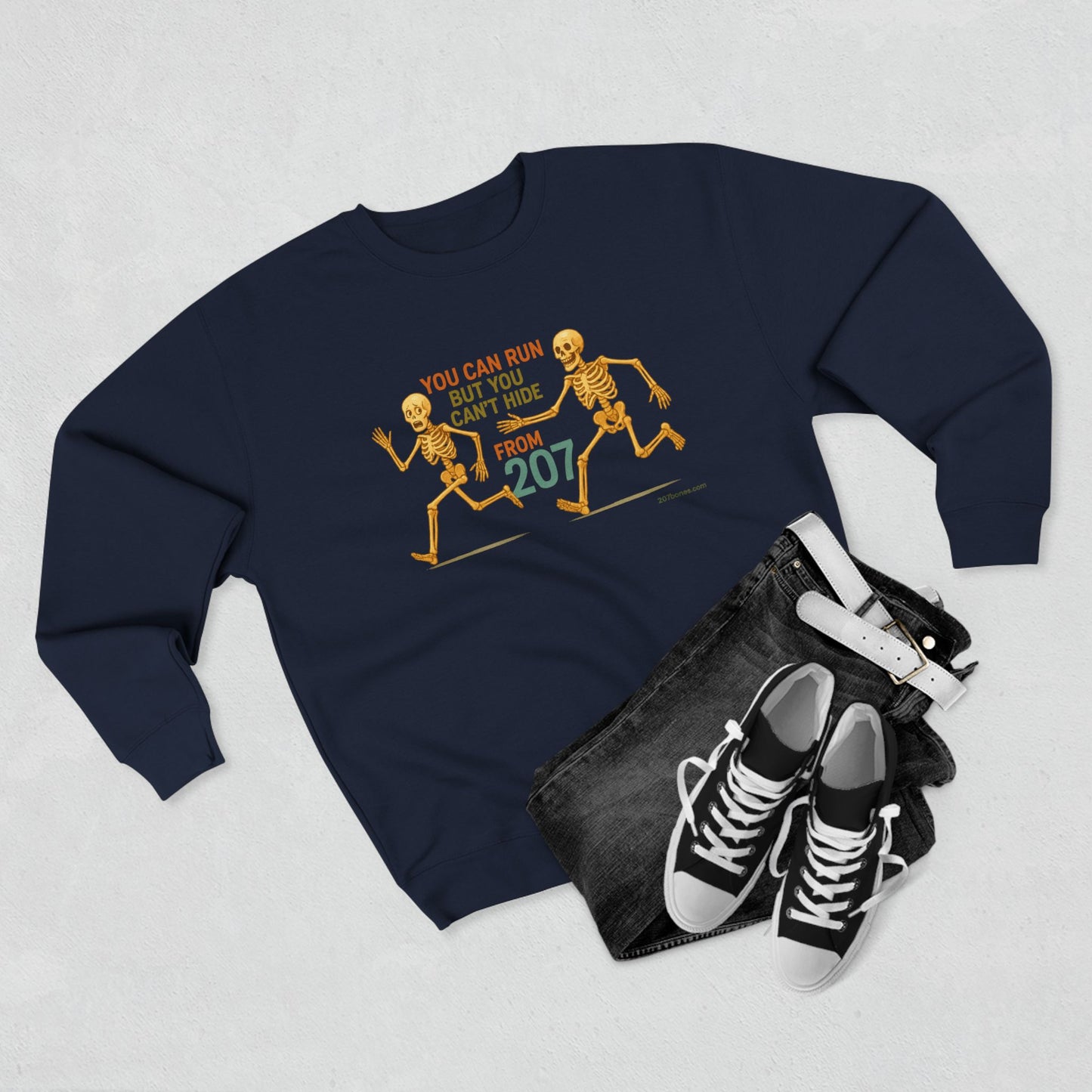 Funny Skeleton Sweatshirt, Halloween Apparel, Unisex Crewneck, Gift for Fans, Humor Clothing, Spooky Season Gear