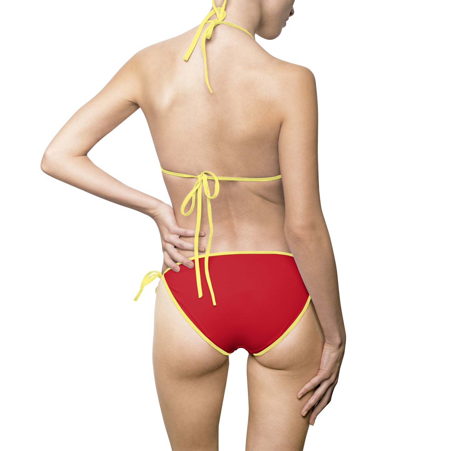 Kiss Mark Women's Bikini Swimsuit, Beachwear, Summer Swimwear, Pool Party Outfit, Valentine's Day Gift, AOP