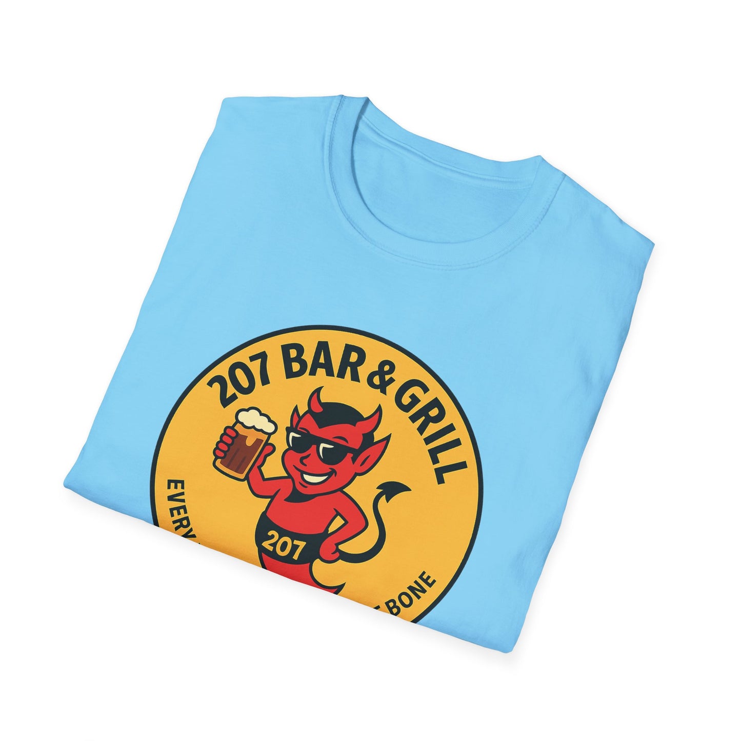 207 Bar & Grill Unisex T-Shirt - Casual Wear, Bar Merchandise, Gift for Foodies, Party Shirt, Everyday Comfort