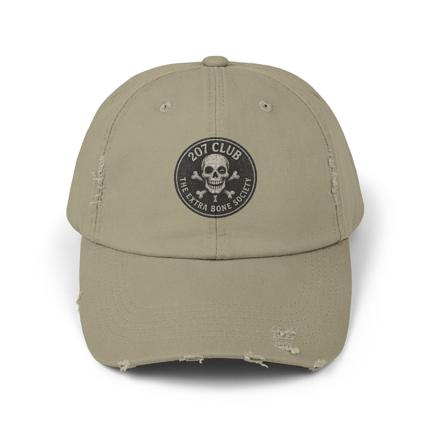 Distressed Skull Cap - Vintage Style Unisex Hat, Casual Everyday Wear, Perfect for Outdoor Adventures