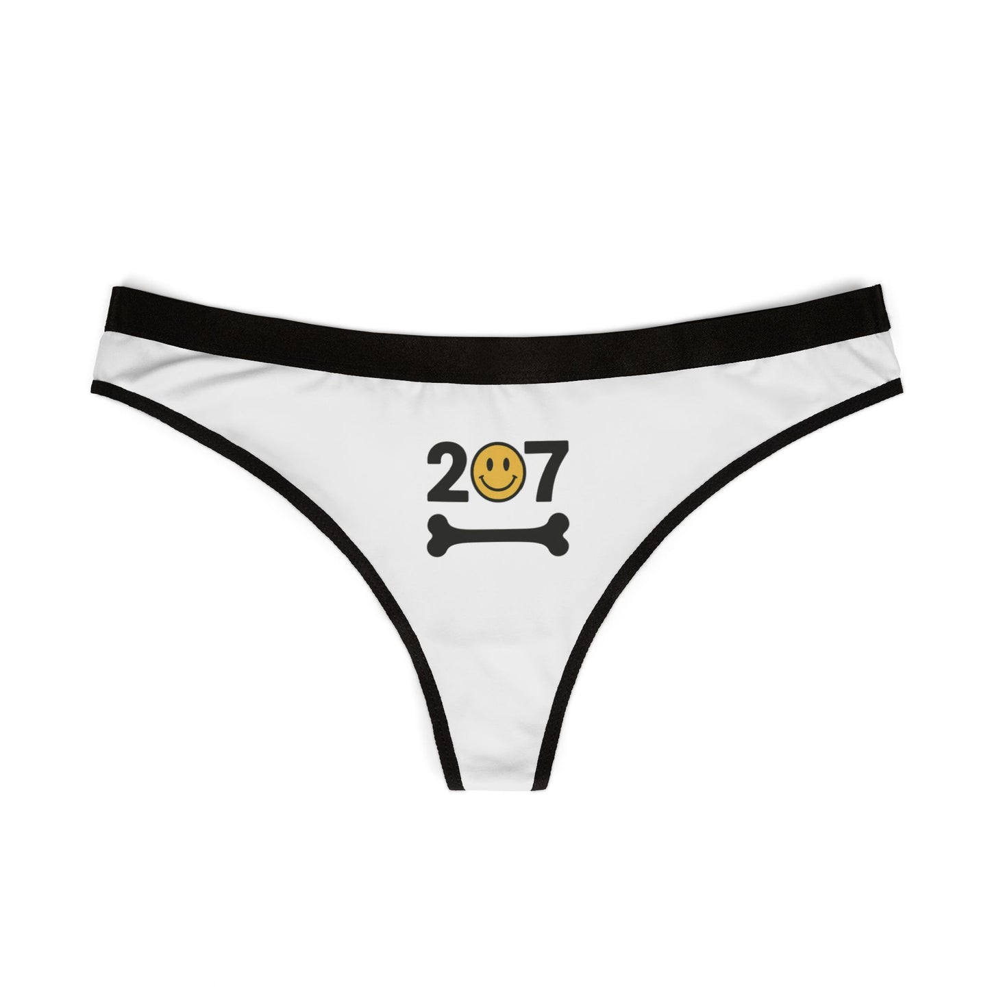 Cute Cartoon Smile Women's Thongs, Fun Undergarments, Playful Lingerie, Comfortable Everyday Use, Gift for Her, Quirky Intimates