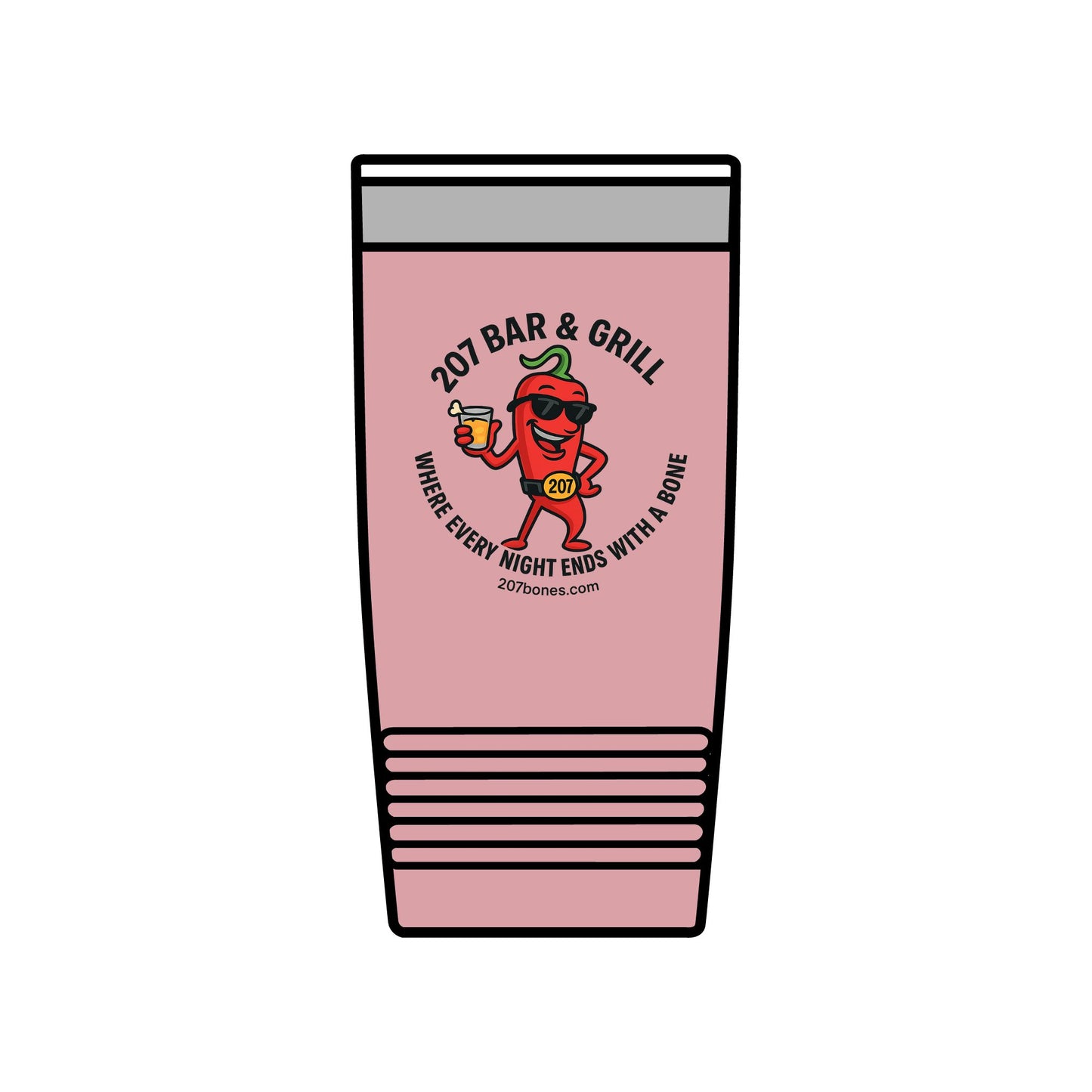 Fun Insulated Tumbler for Bar Lovers, 20oz Drinkware for Parties, Restaurants, Gifts, Tailgating, and BBQs