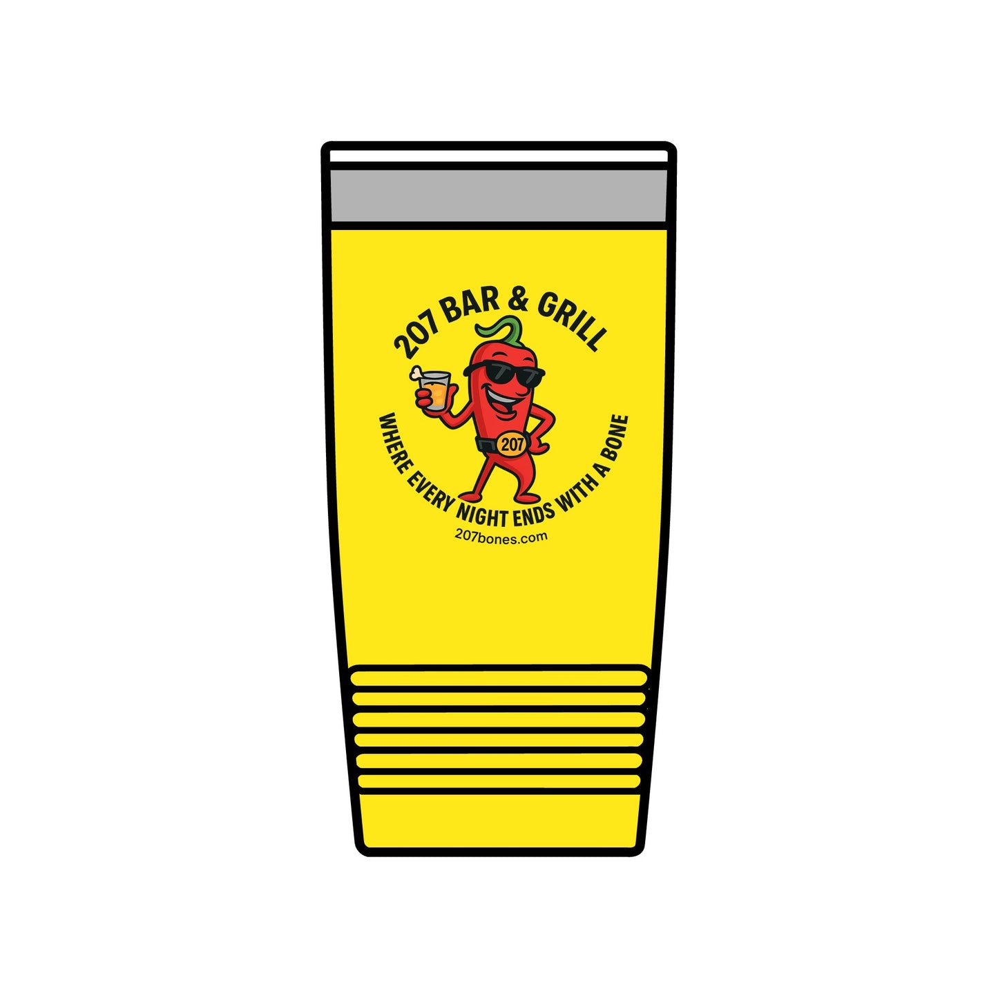 Fun Insulated Tumbler for Bar Lovers, 20oz Drinkware for Parties, Restaurants, Gifts, Tailgating, and BBQs