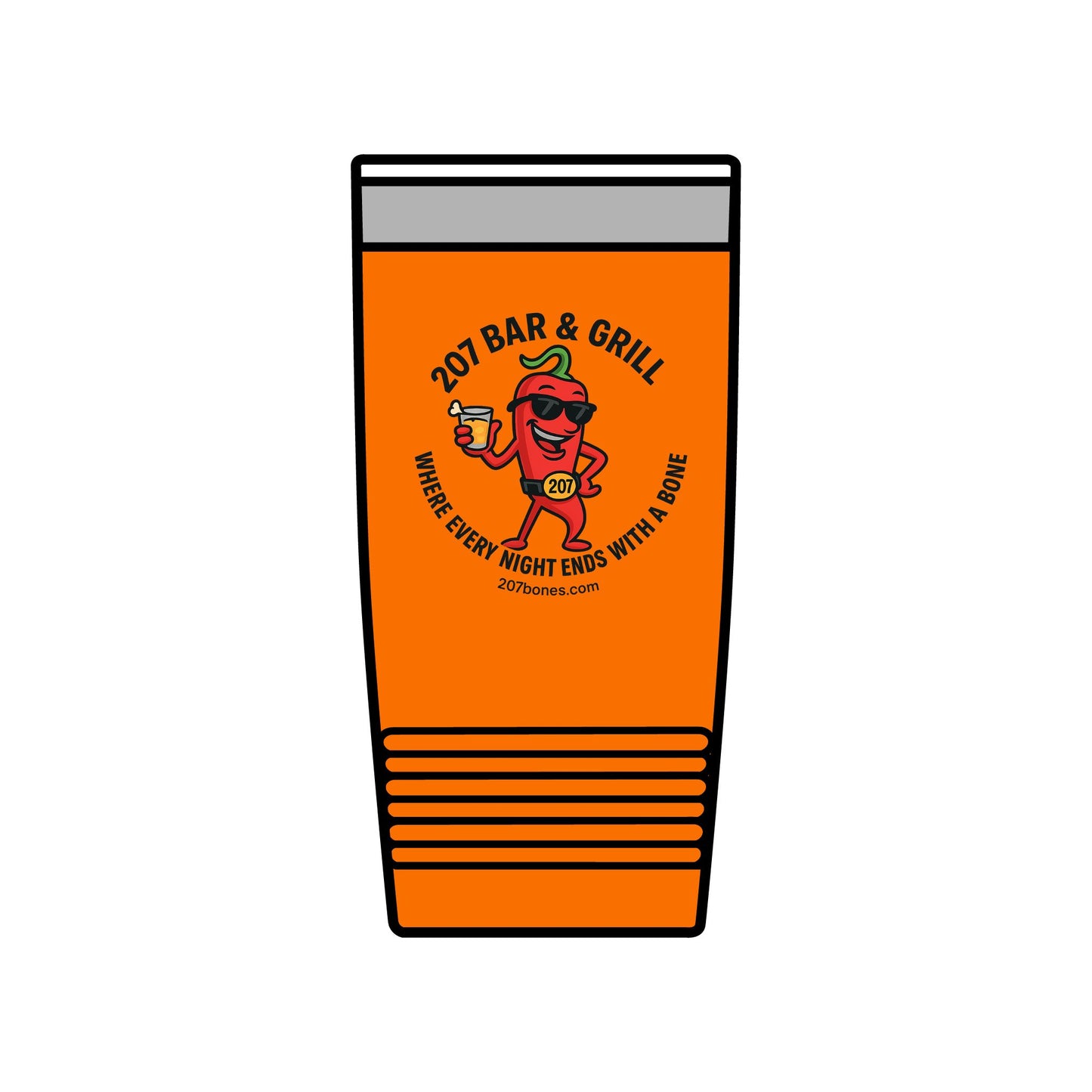 Fun Insulated Tumbler for Bar Lovers, 20oz Drinkware for Parties, Restaurants, Gifts, Tailgating, and BBQs