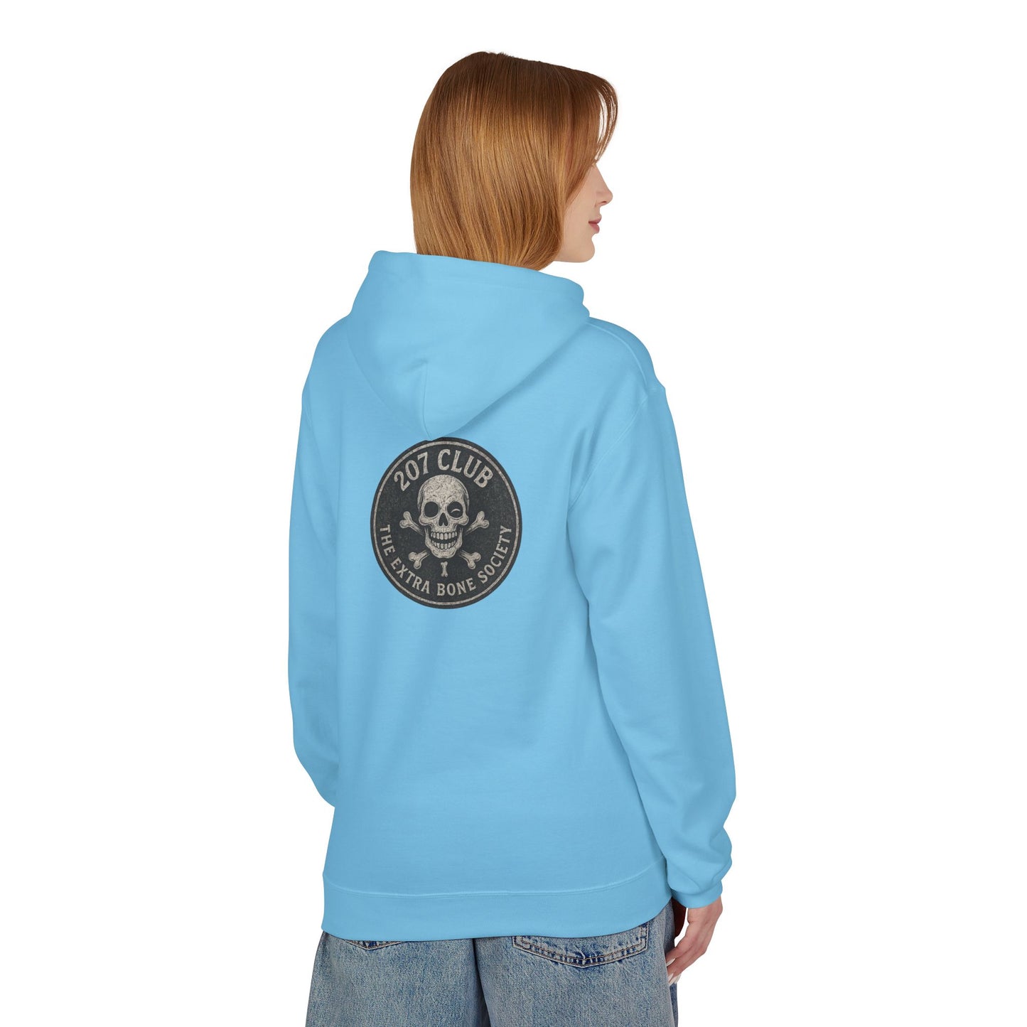Kiss & Skull Graphic Fleece Hoodie - Trendy Unisex Sweatshirt for Casual Wear, Halloween, Party, Street Style, Gifts