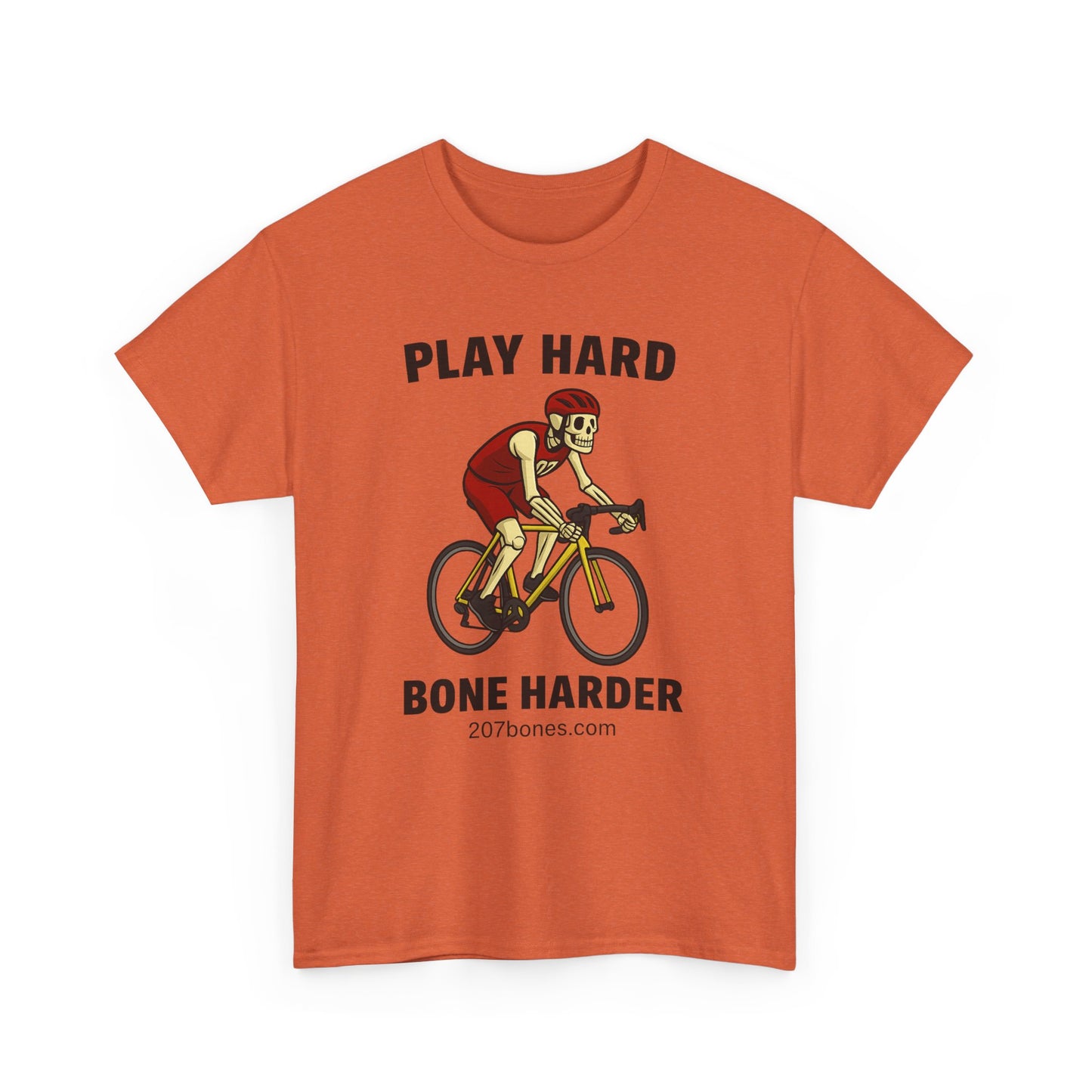 Unisex Cycling Tee - Play Hard Bone Harder