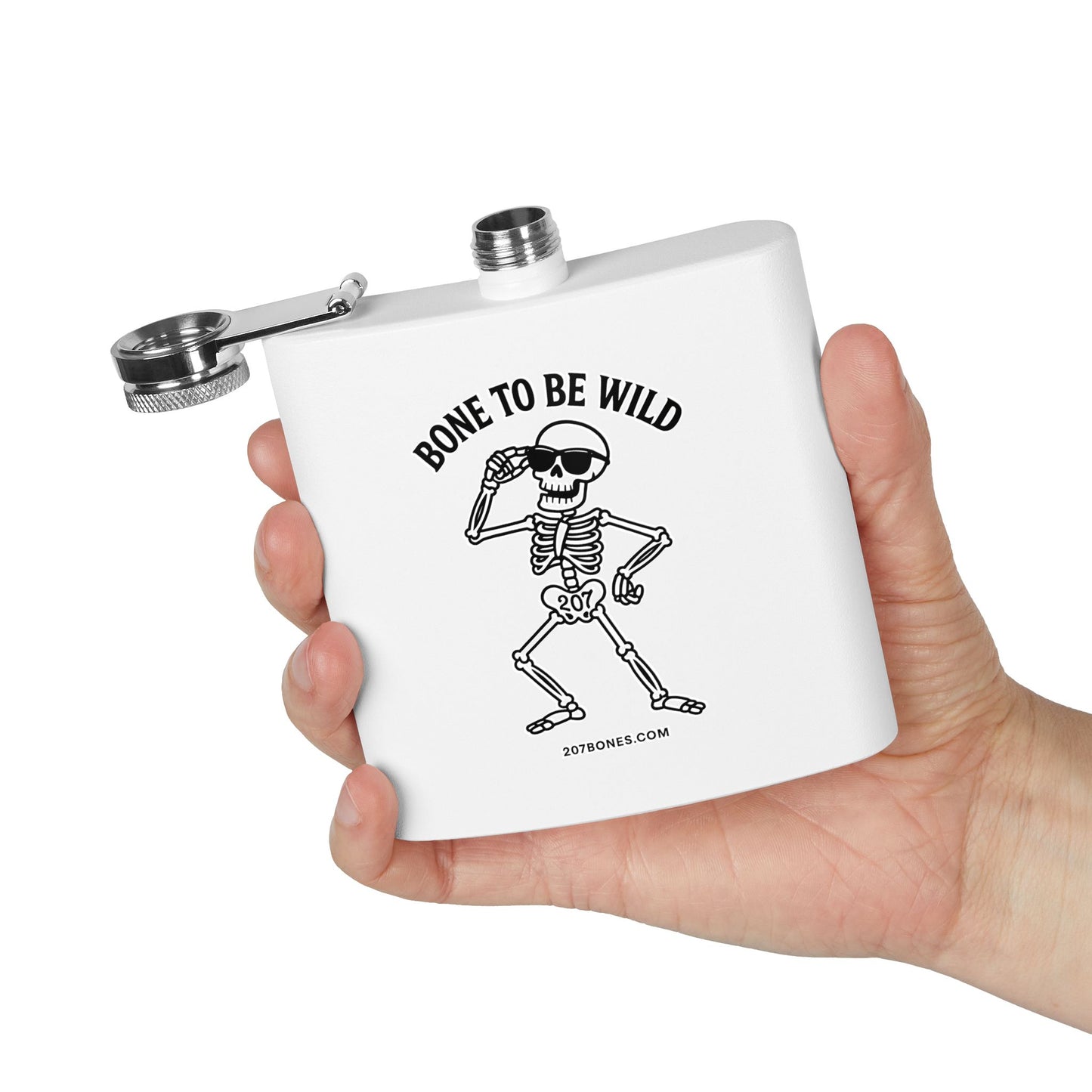 Stylish Skeleton Flask - Bone to Be Wild, Unique Gift for Parties, Camping, Weddings, or Just for Fun