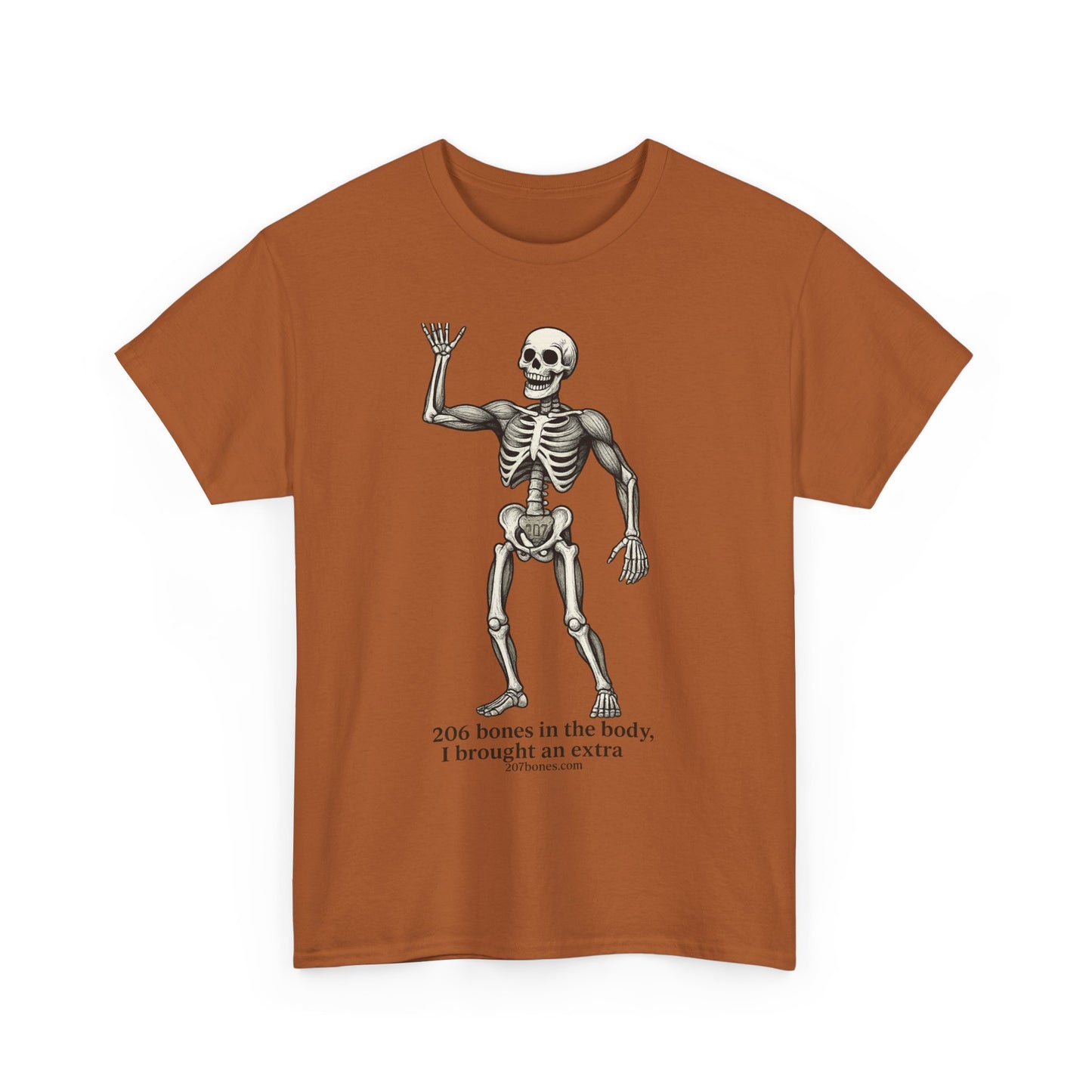 Funny Skeleton Tee for Halloween, Unisex Heavy Cotton Tee, Humor T-Shirt, Perfect for Parties and Costumes, Quotes Shirt, Gift Idea