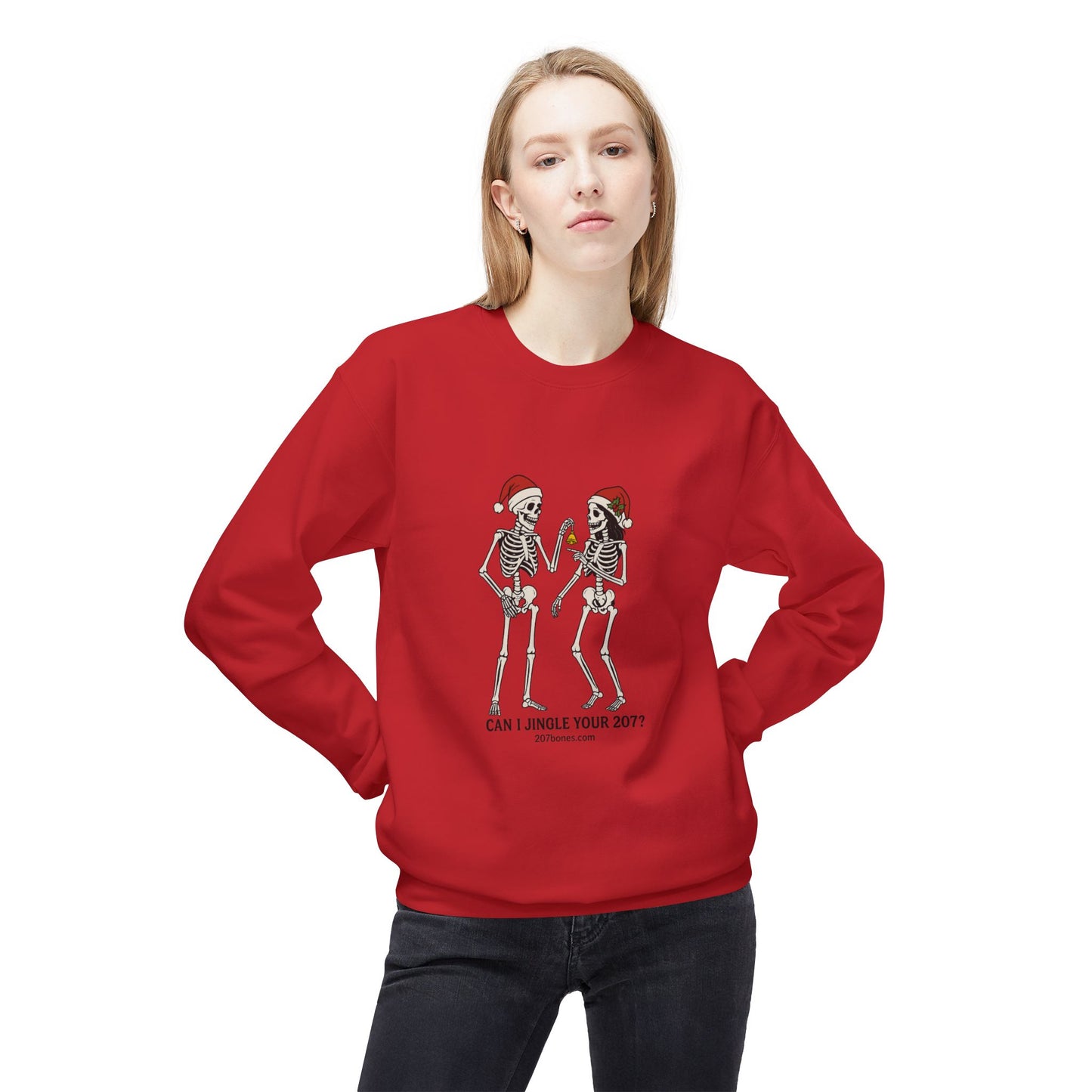 Skeletons Jingle Christmas Sweatshirt, Holiday Gift, Unisex Crewneck, Skeleton Christmas Jumper, Funny Xmas Sweatshirt