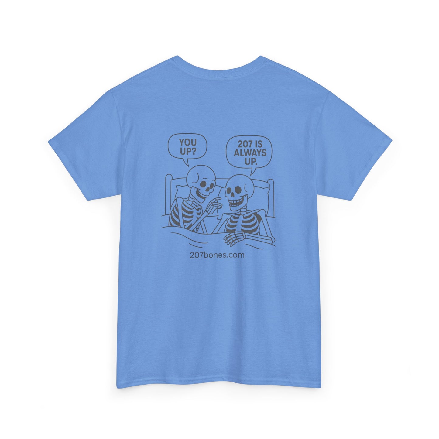 Unisex Heavy Cotton Tee with Playful Skeleton Design – Perfect for Halloween, Casual Wear, Gifts, and Humorous Outfits