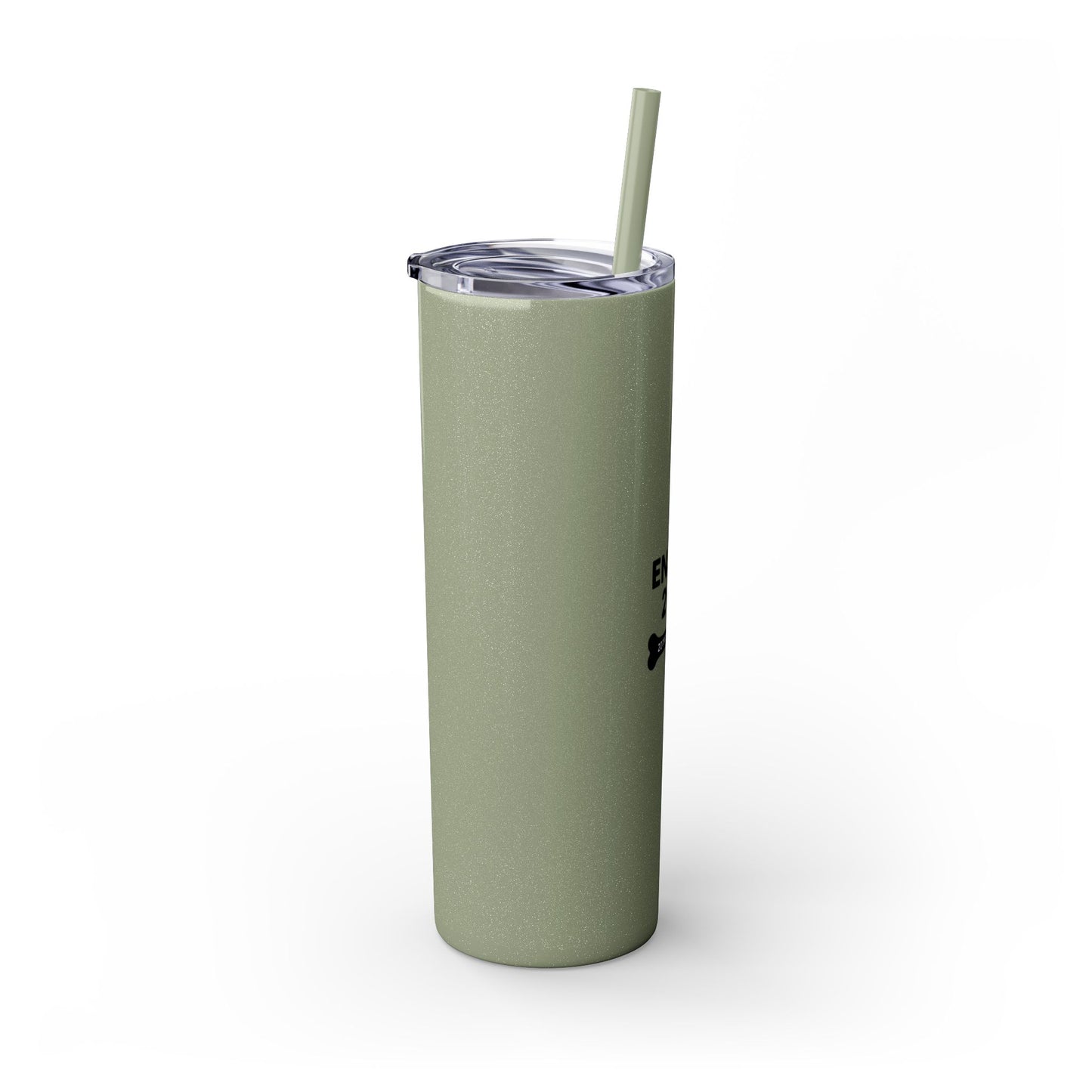 Personalized Skinny Tumbler with Straw, Perfect for Dog Lovers, Enjoy 207, Travel Mug, Gift Idea, Customized Drinkware