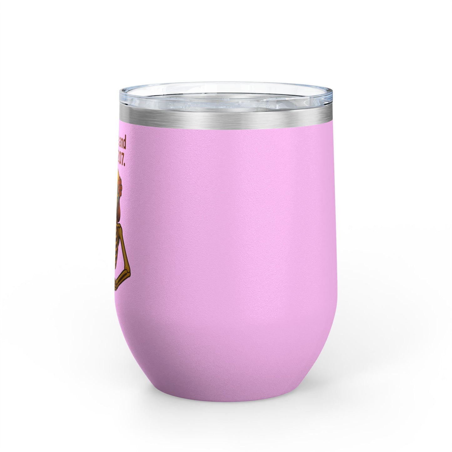 Whimsical Wine Tumbler, Fun Skeleton Design, Perfect for Parties, Gifts for Wine Lovers, Unique Drinkware for Celebrations
