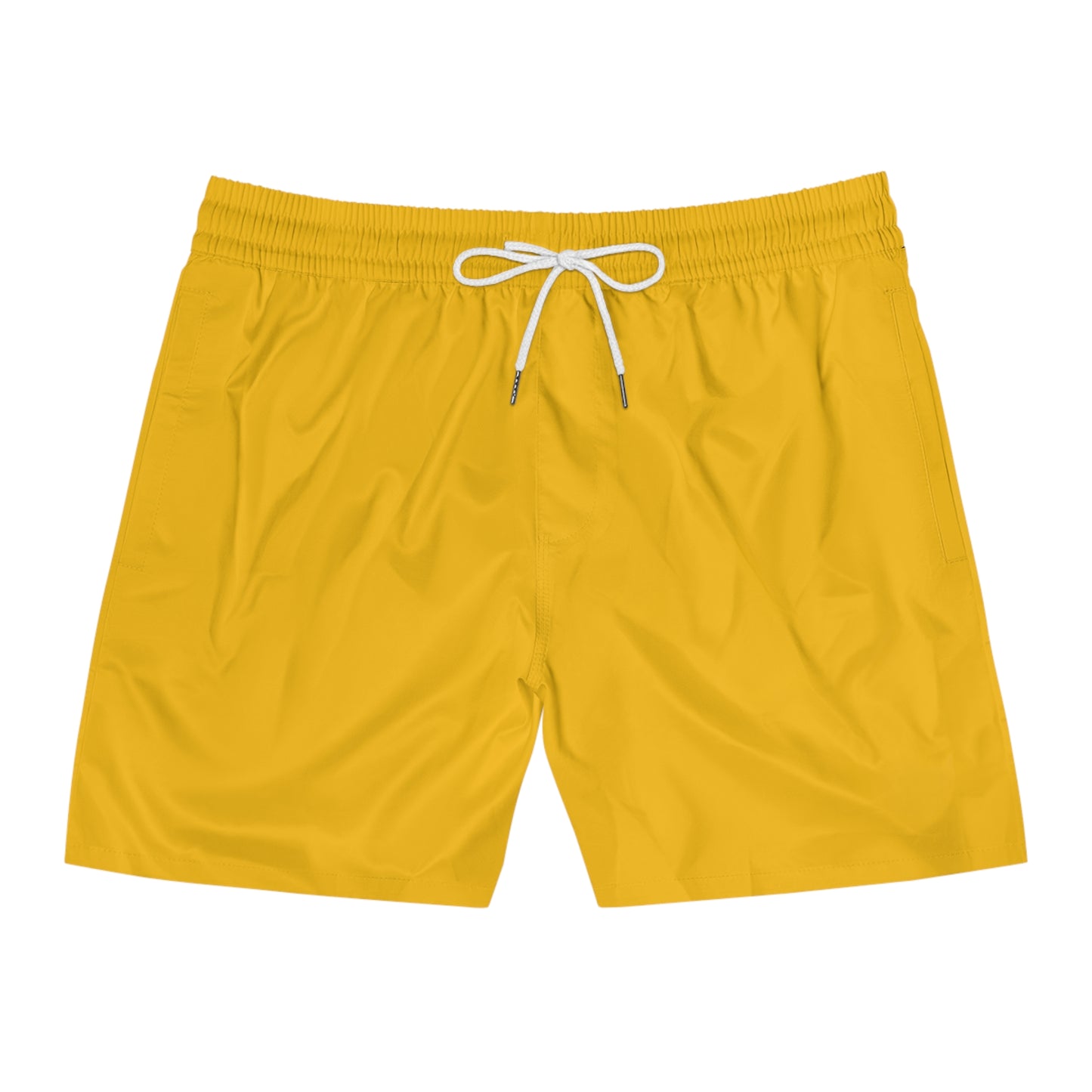 Bold Yellow Swim Shorts for Men with Fun Lip Design, Beachwear, Summer Essentials, Pool Party, Vacation Swimwear, Gift for Him