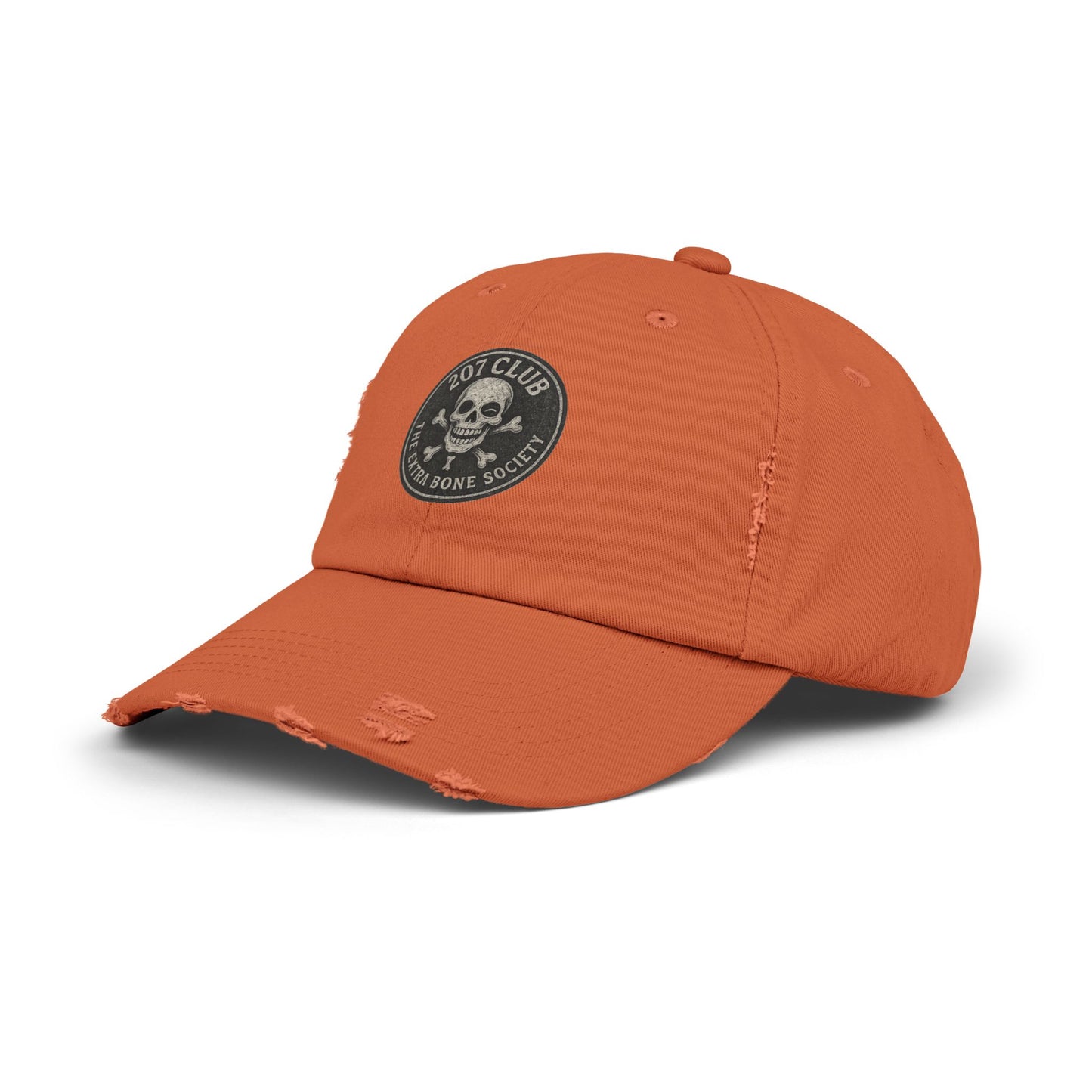 Distressed Skull Cap - Vintage Style Unisex Hat, Casual Everyday Wear, Perfect for Outdoor Adventures