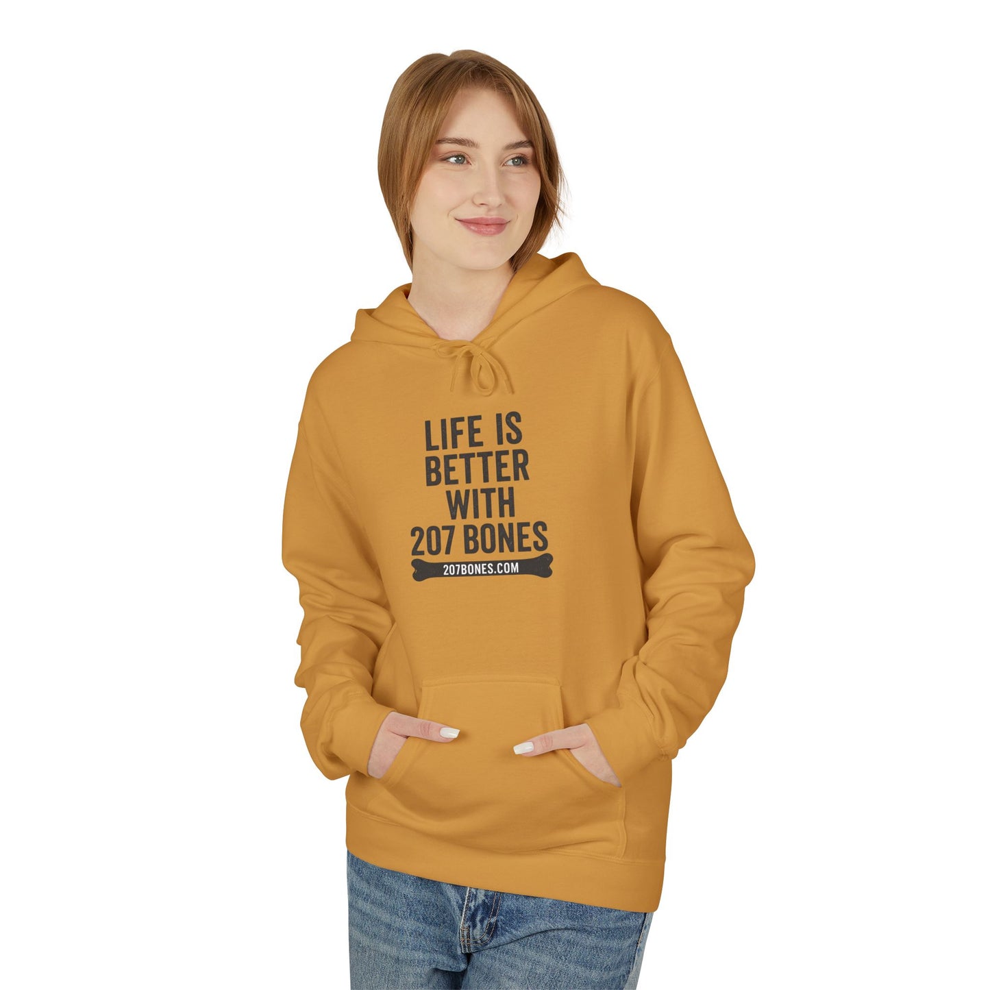 Life is Better with 207 Bones Hoodie, Unisex Softstyle Fleece Sweatshirt, Cozy Animal Lover Apparel, Gift for Pet Owners, Funny Dog [...]