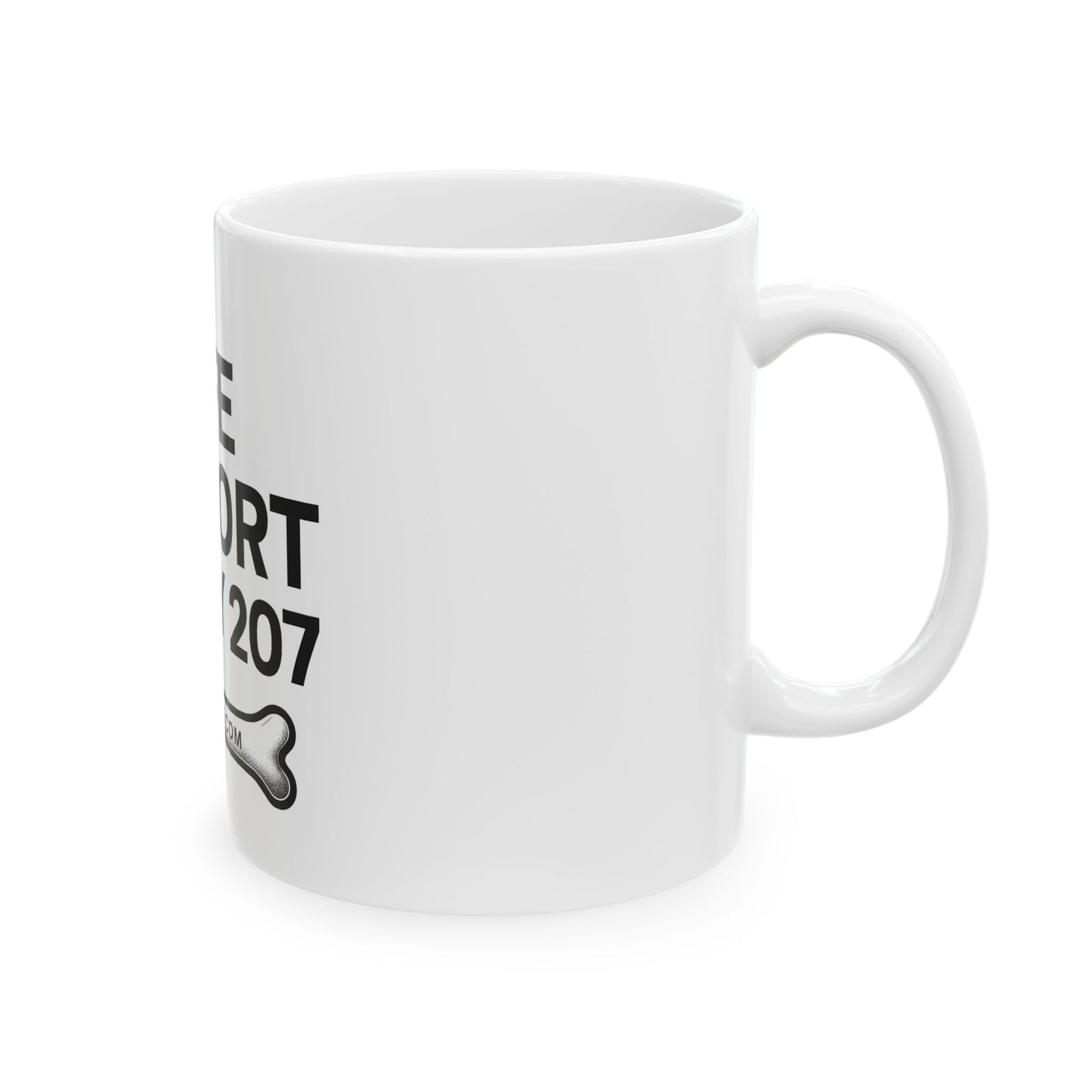 Life is Short Ceramic Mug - Enjoy 207, Funny Coffee Cup, Dog Lover Gift, Quirky Kitchen Decor, Perfect for Birthdays, Any Occasion