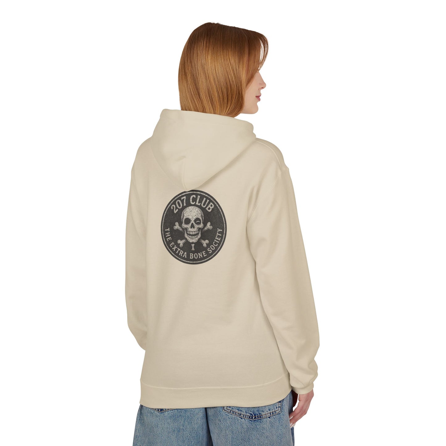 Kiss & Skull Graphic Fleece Hoodie - Trendy Unisex Sweatshirt for Casual Wear, Halloween, Party, Street Style, Gifts