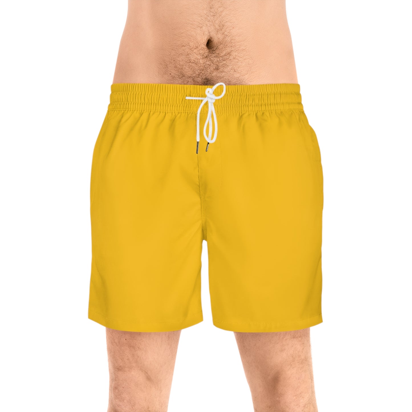 Bright Yellow Men's Swim Shorts - Perfect for Beach Days, Summer Vacations, Pool Parties, Casual Wear, and Swim Competitions