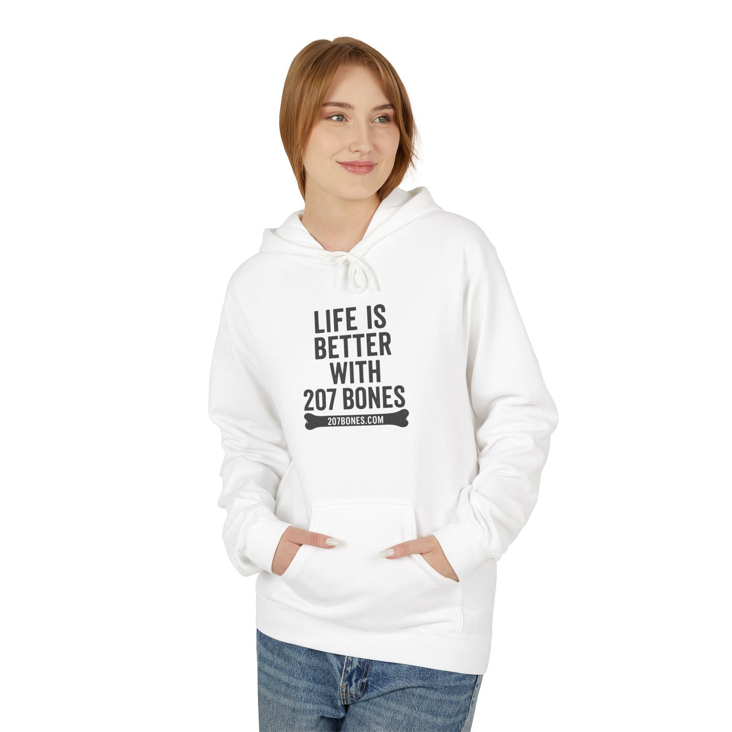 Life is Better with 207 Bones Hoodie, Unisex Softstyle Fleece Sweatshirt, Cozy Animal Lover Apparel, Gift for Pet Owners, Funny Dog [...]