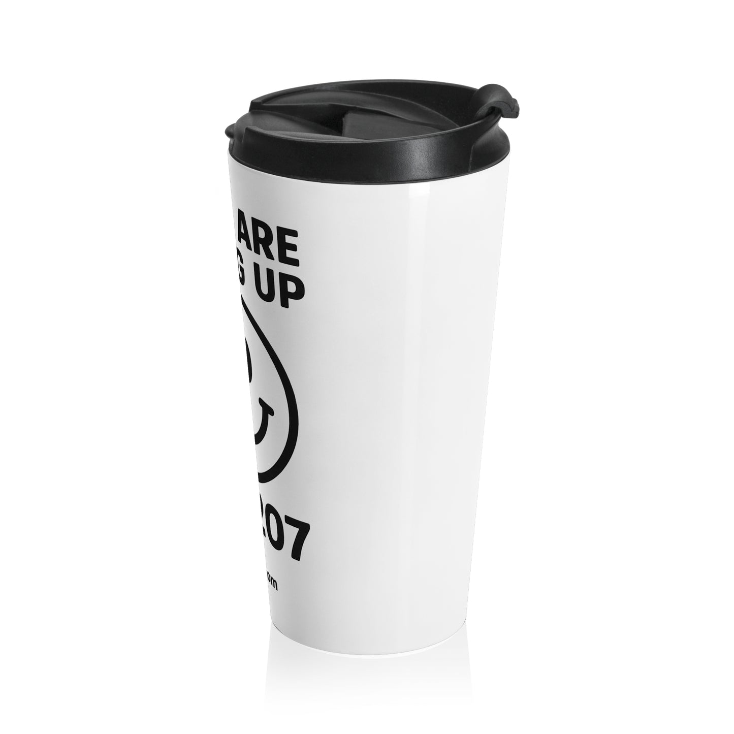 Optimistic Stainless Steel Travel Mug with Smile Design - Perfect for Gifting, Travel, or Daily Use, Motivational Coffee Cup, Reusable [...]