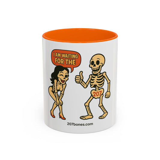 Playful Skeleton Coffee Mug, Fun Gift for Halloween, Quirky Kitchen Decor, Unique Drinking Cup, Halloween Humor Mug