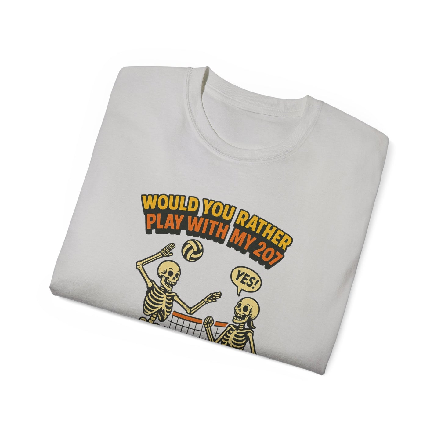 Humorous Skeleton Graphic Tee, Halloween Shirt, Unisex Tee, Playful T-Shirt, Gift for Gamers, Casual Wear