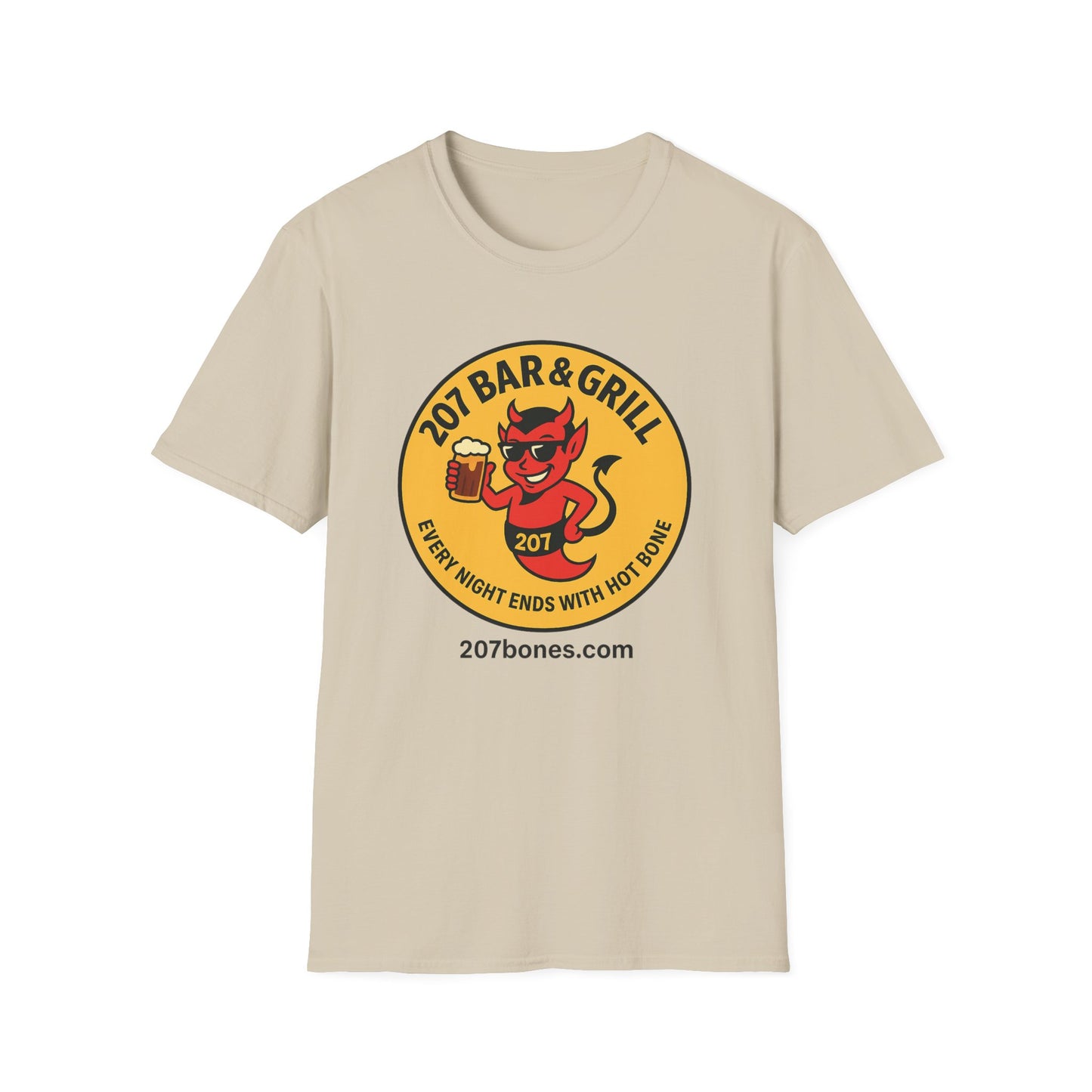 207 Bar & Grill Unisex T-Shirt - Casual Wear, Bar Merchandise, Gift for Foodies, Party Shirt, Everyday Comfort