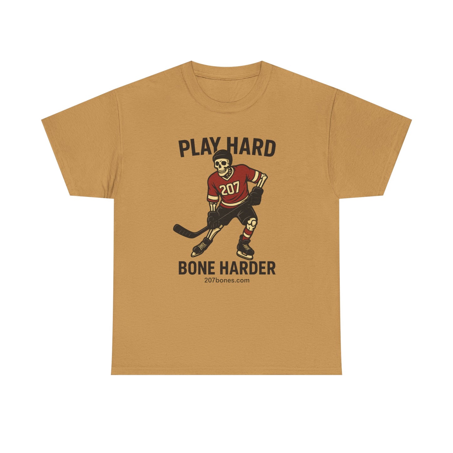 Play Hard Bone Harder Unisex Tee, Sports Shirt, Ice Hockey Fan Gift, Casual Wear, Team Spirit Shirt, Athletic Apparel