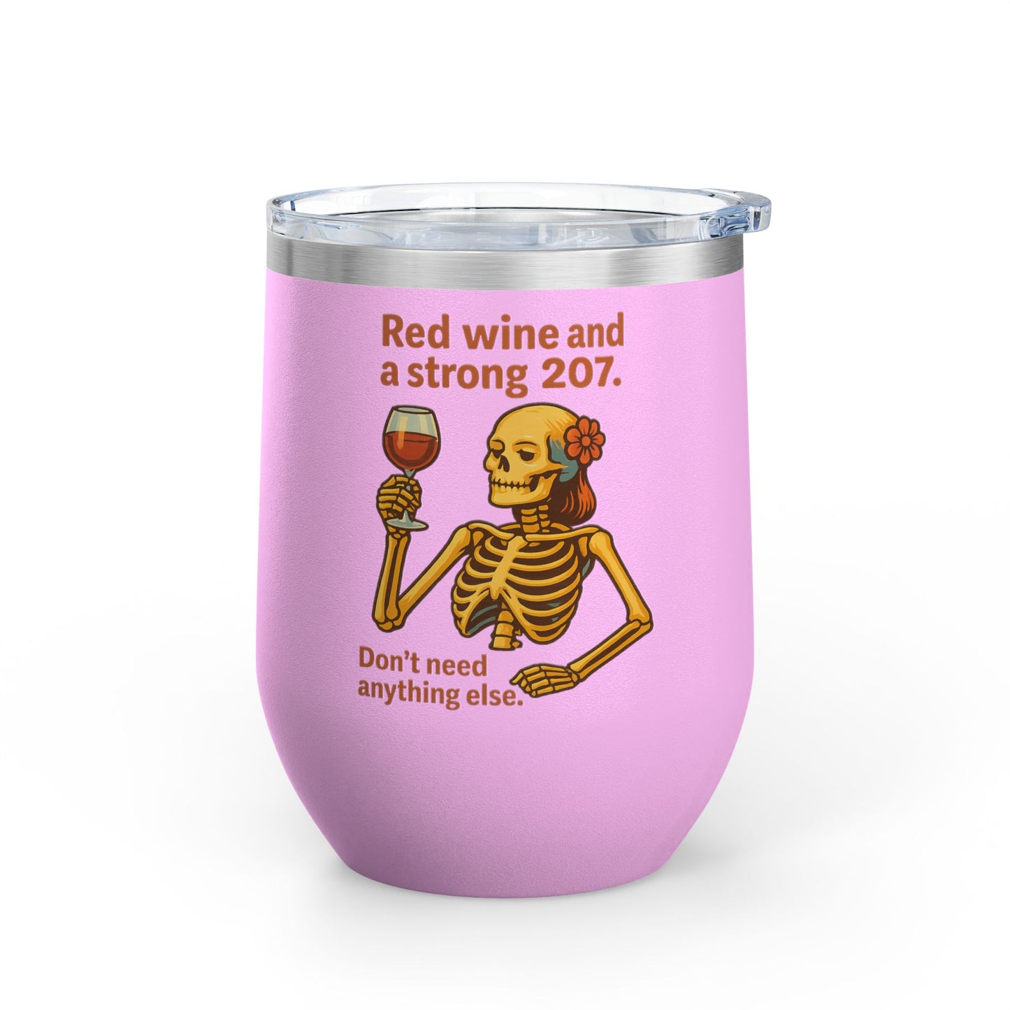 Whimsical Wine Tumbler, Fun Skeleton Design, Perfect for Parties, Gifts for Wine Lovers, Unique Drinkware for Celebrations