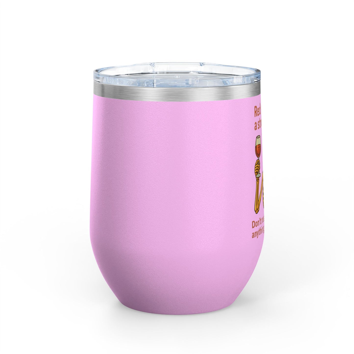 Whimsical Wine Tumbler, Fun Skeleton Design, Perfect for Parties, Gifts for Wine Lovers, Unique Drinkware for Celebrations